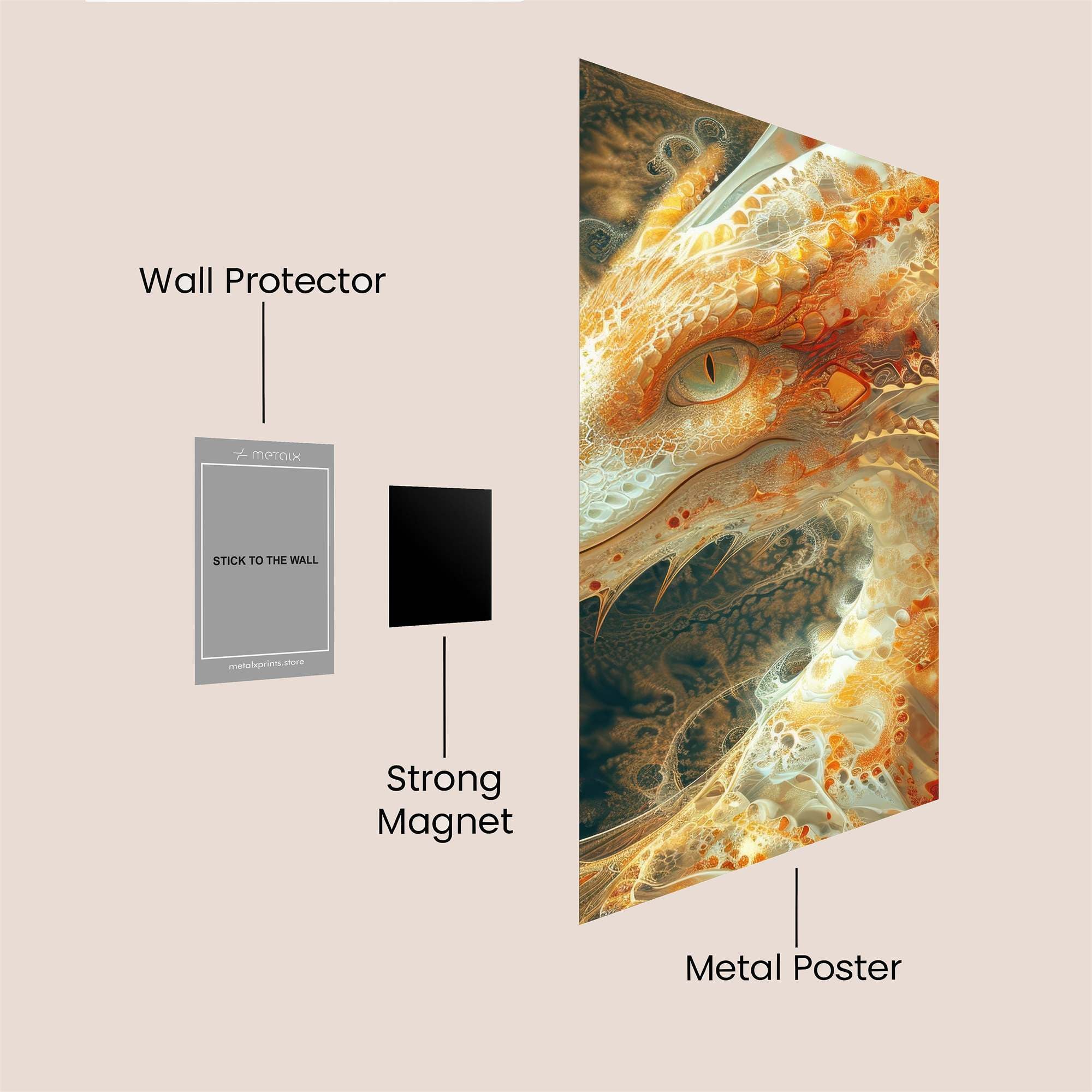 Ethereal Dragon Safe Wall Magnetic / M