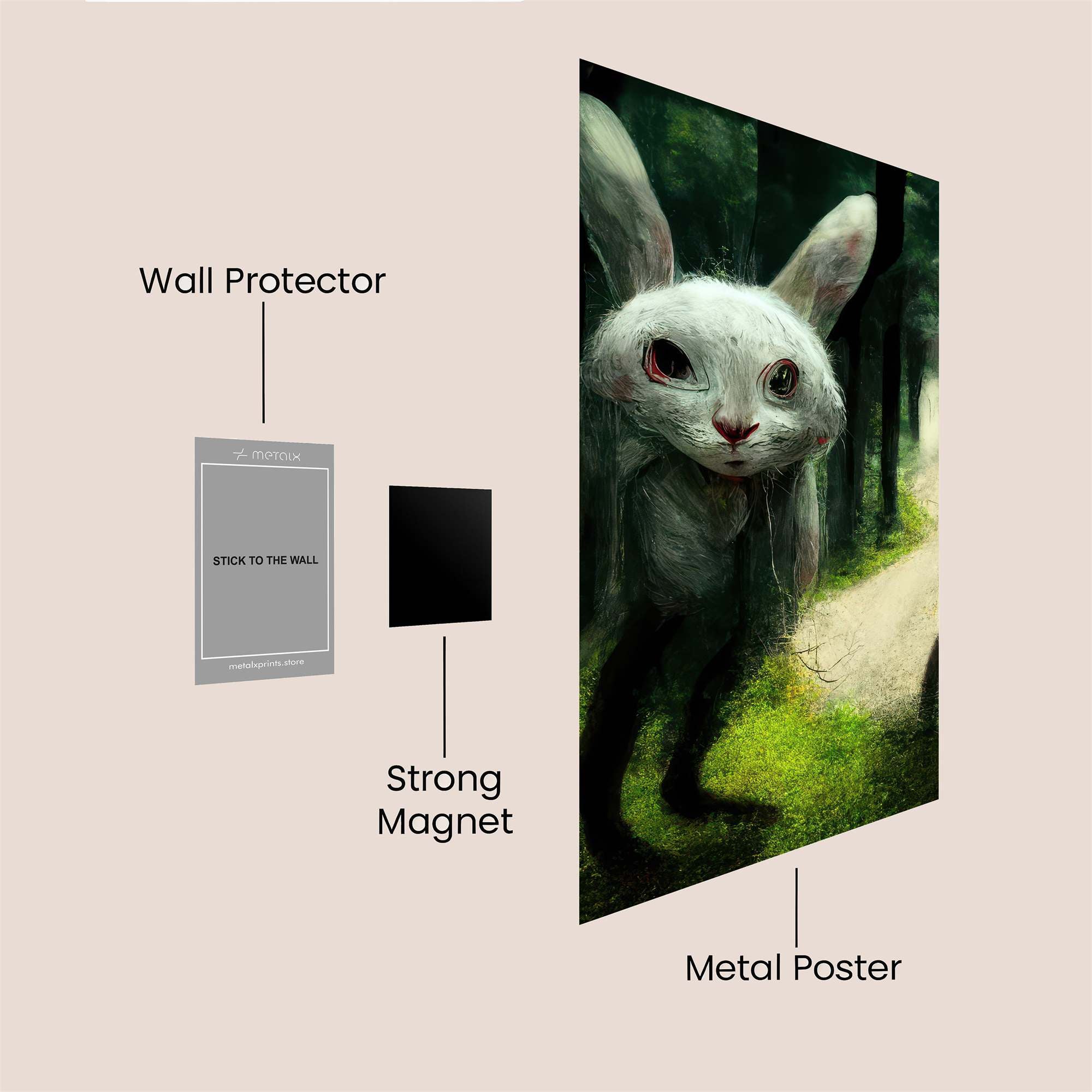 Rabbit Nightmare Safe Wall Magnetic / M