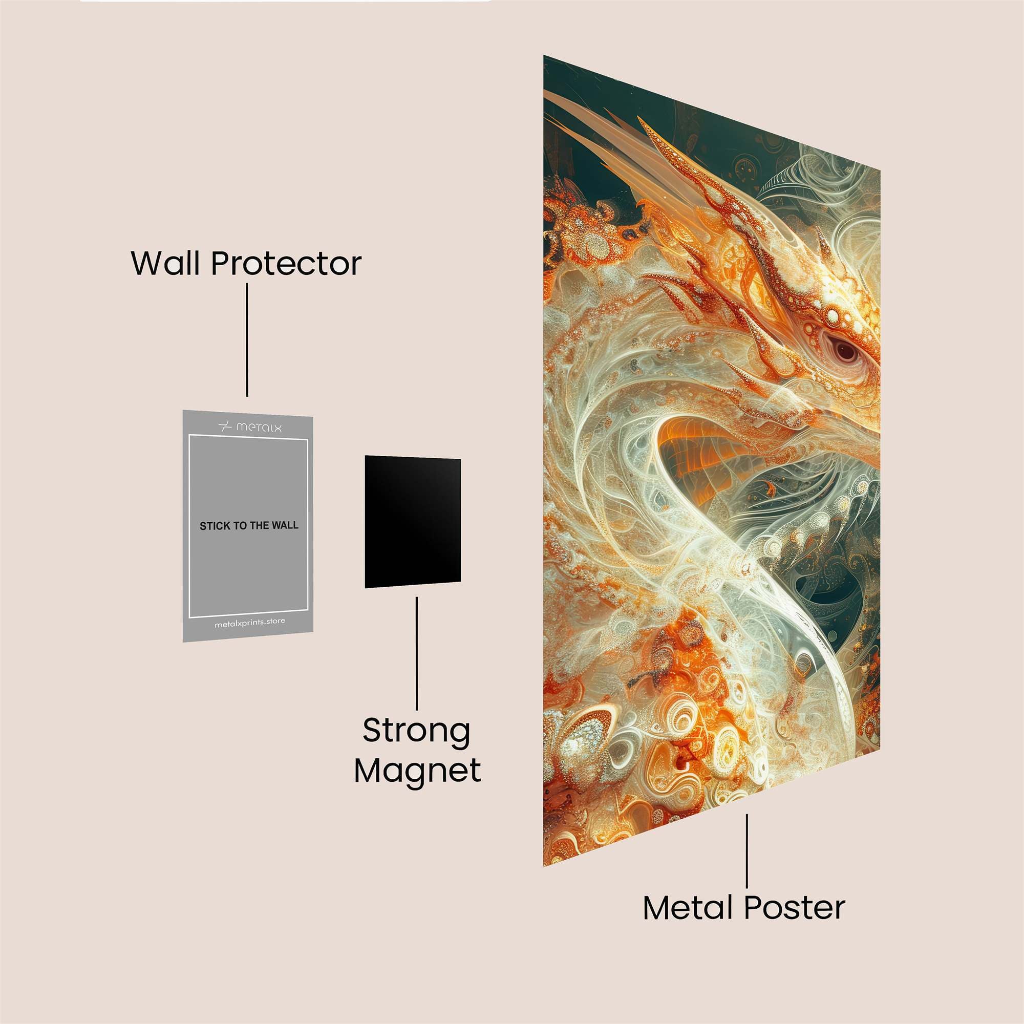 Mystic Blaze Safe Wall Magnetic / M