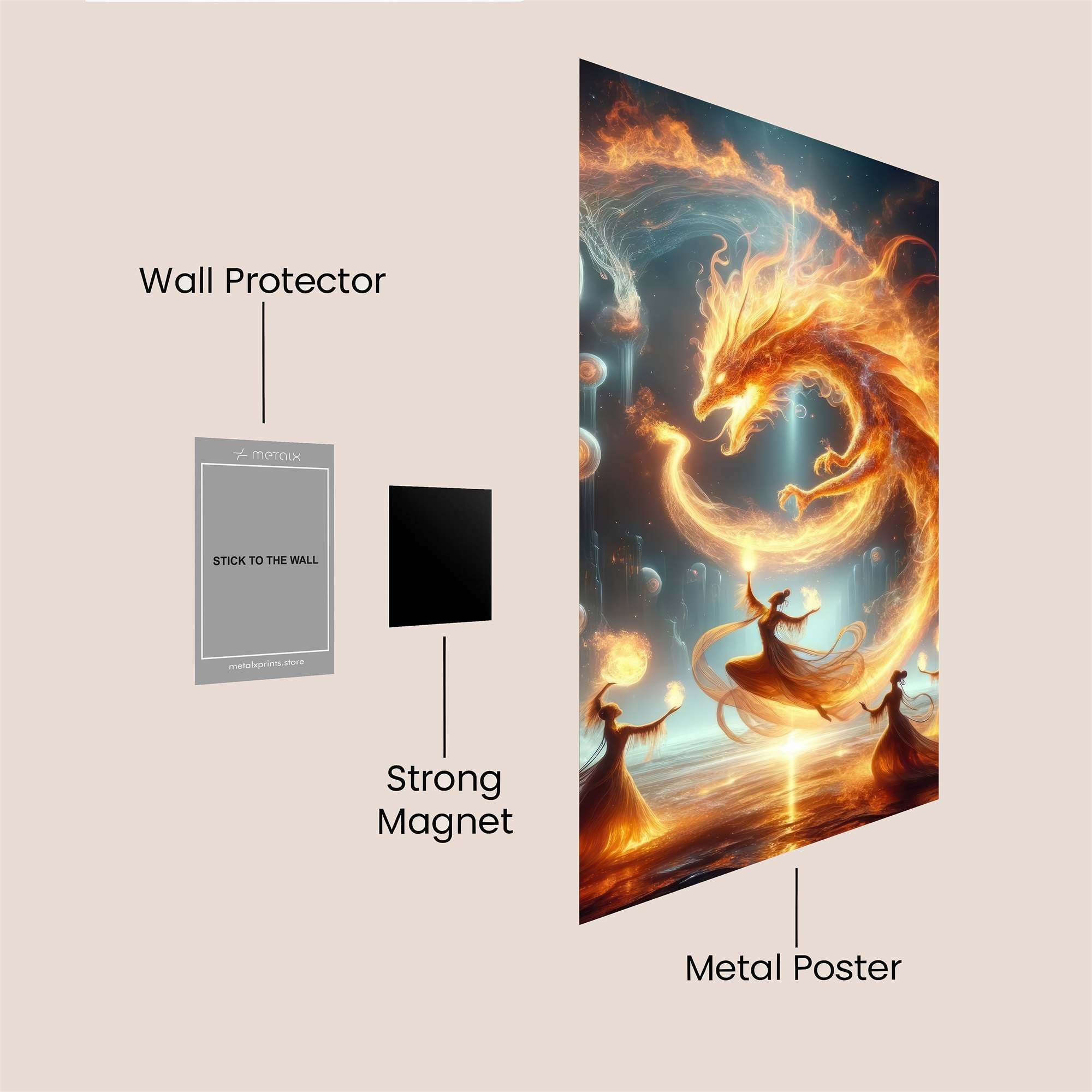 Dragon Enchantment Safe Wall Magnetic / M