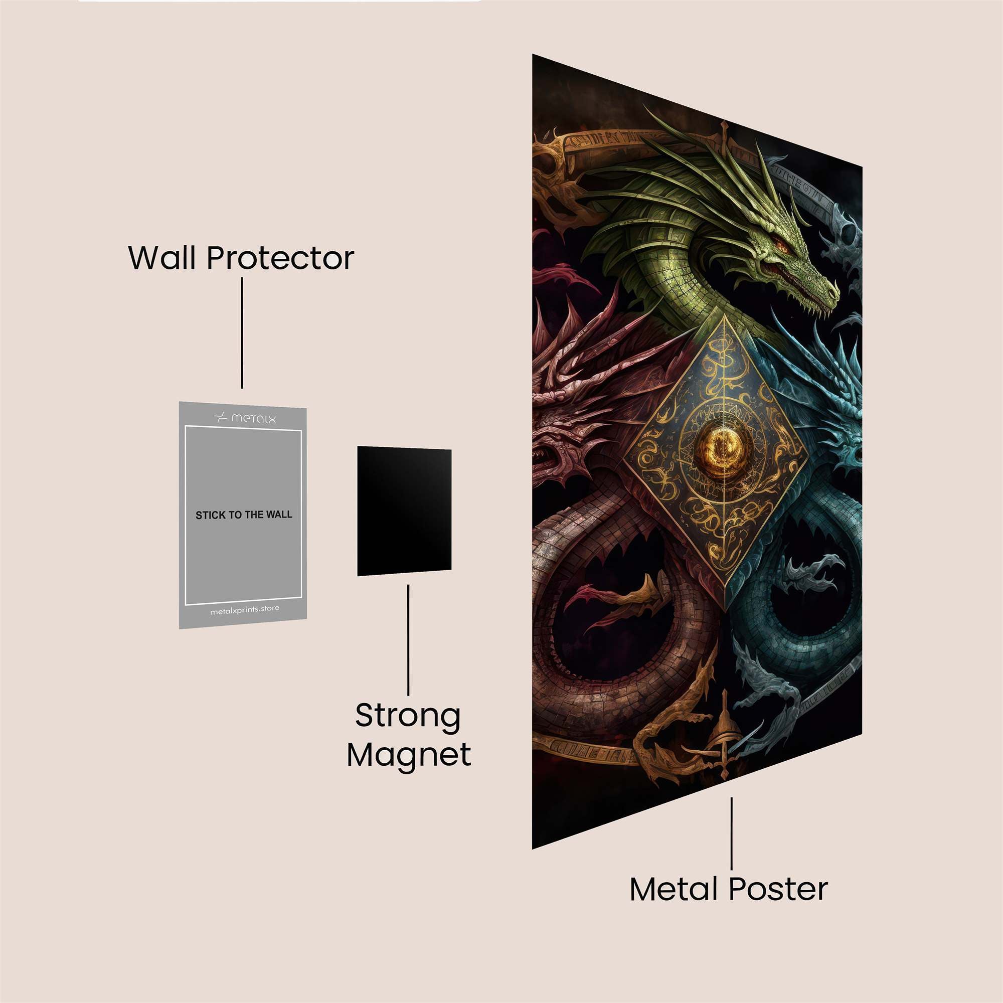 Dragon Trinity Safe Wall Magnetic / M