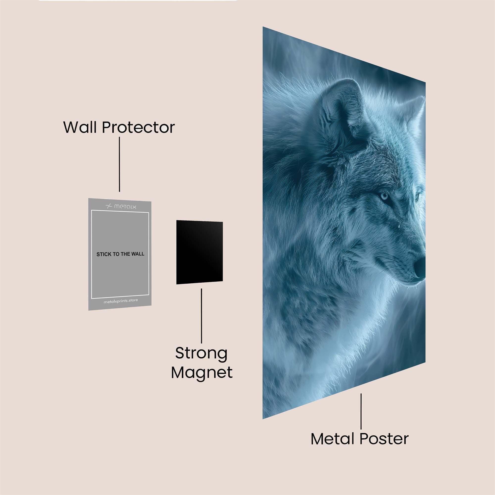 Wolf Ethereal Safe Wall Magnetic / M