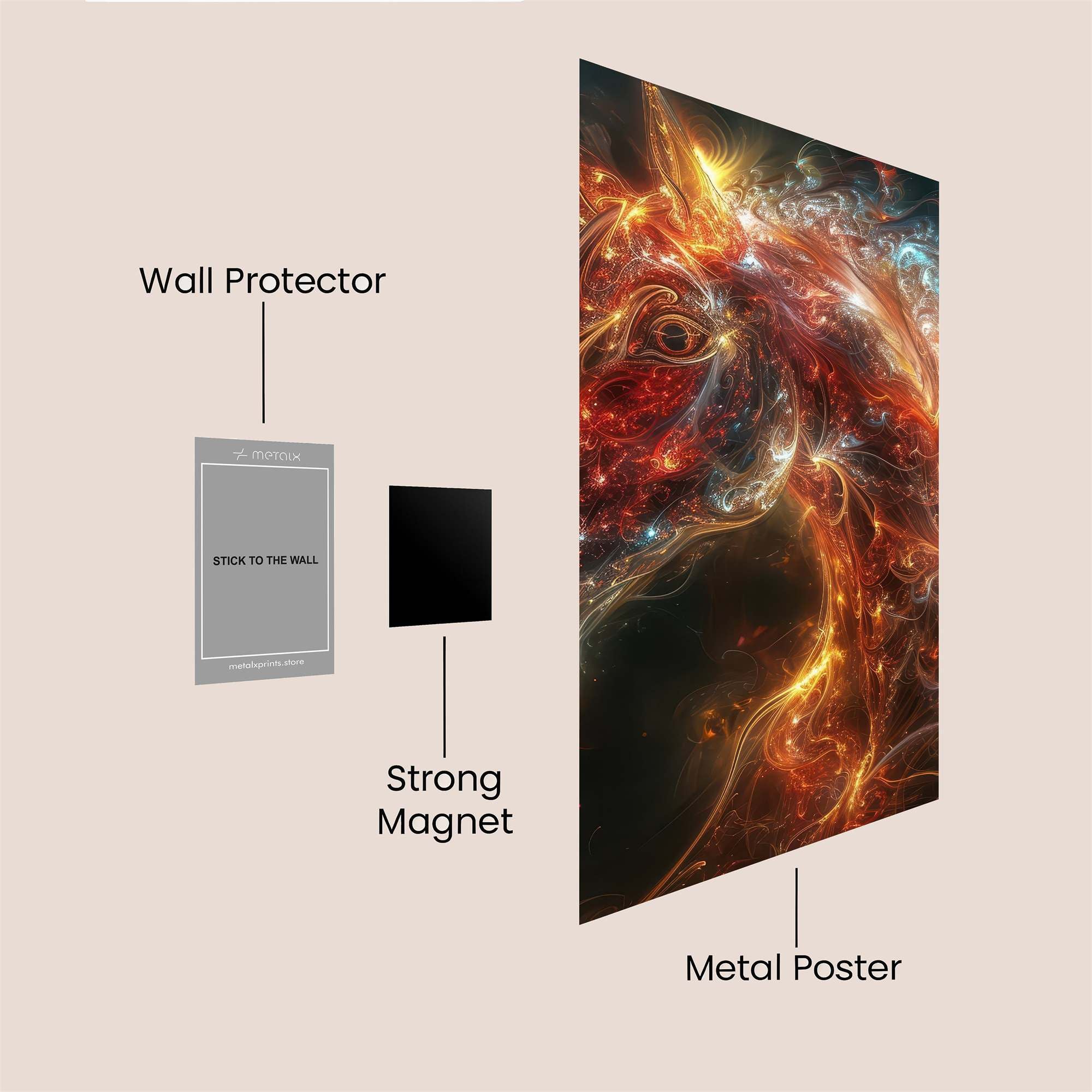 Cosmic Blaze Safe Wall Magnetic / M