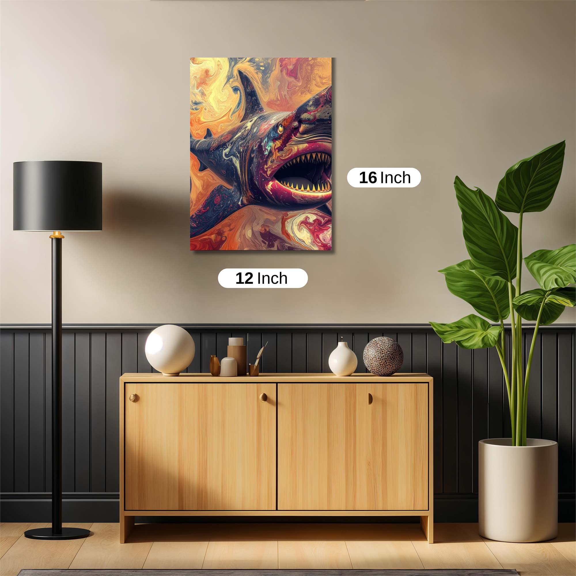 Shark Psychedelic Safe Wall Magnetic / M