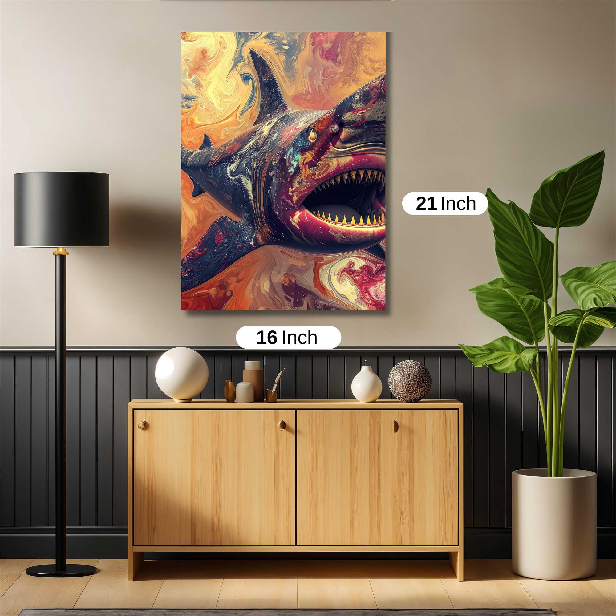 Shark Psychedelic Safe Wall Magnetic / M