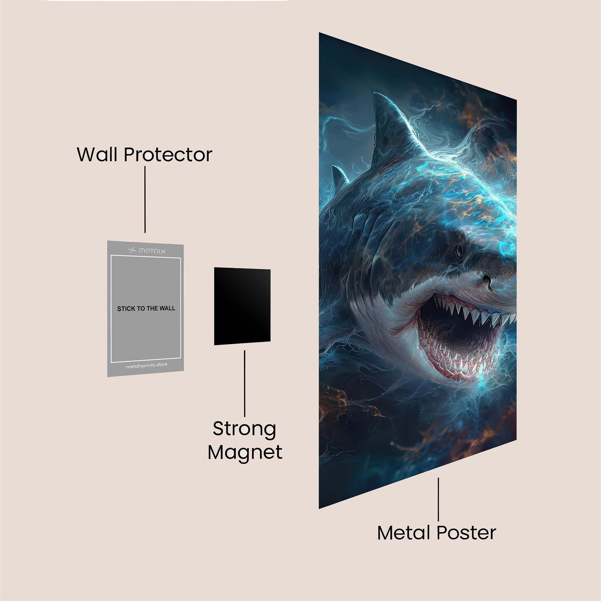 Shark Blaze Safe Wall Magnetic / M