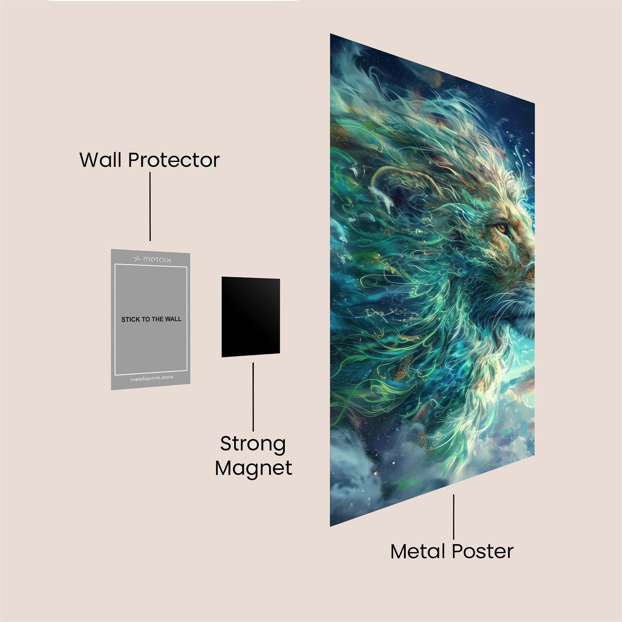 Lion Dreamscape Safe Wall Magnetic / M