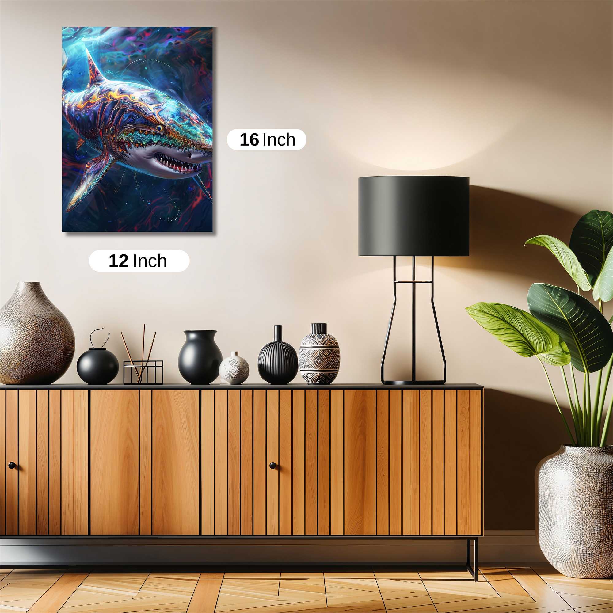 Psychedelic Shark Safe Wall Magnetic / M