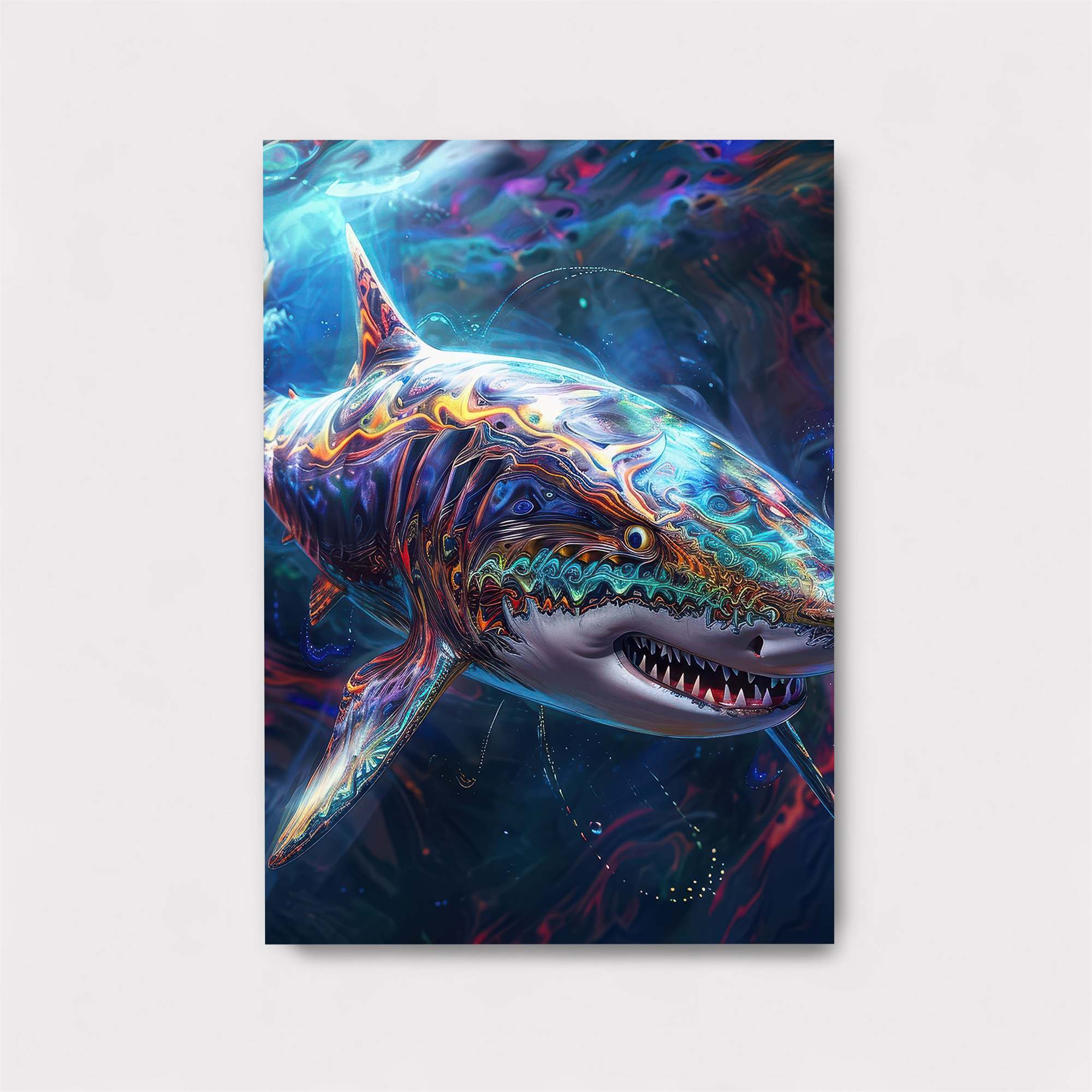 Psychedelic Shark Safe Wall Magnetic / M