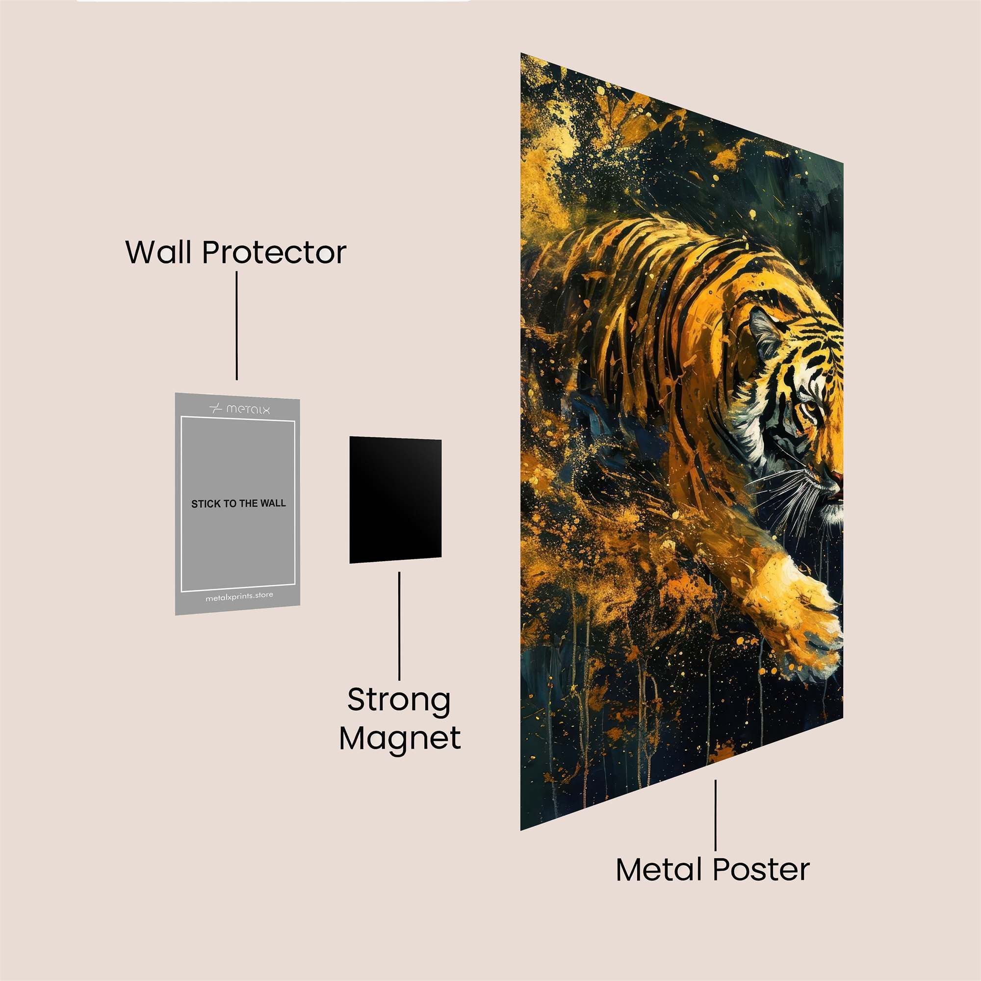 Tiger Blaze Safe Wall Magnetic / M