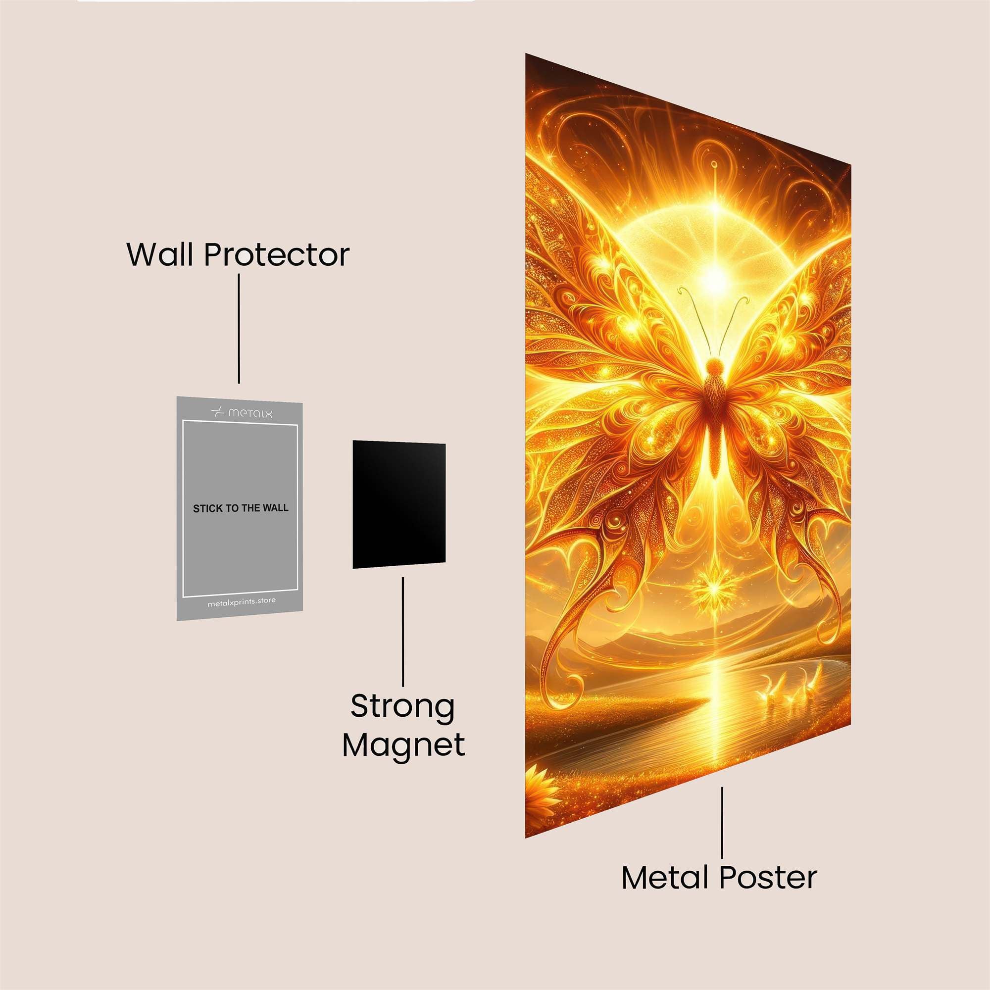 Butterfly Radiance Safe Wall Magnetic / M