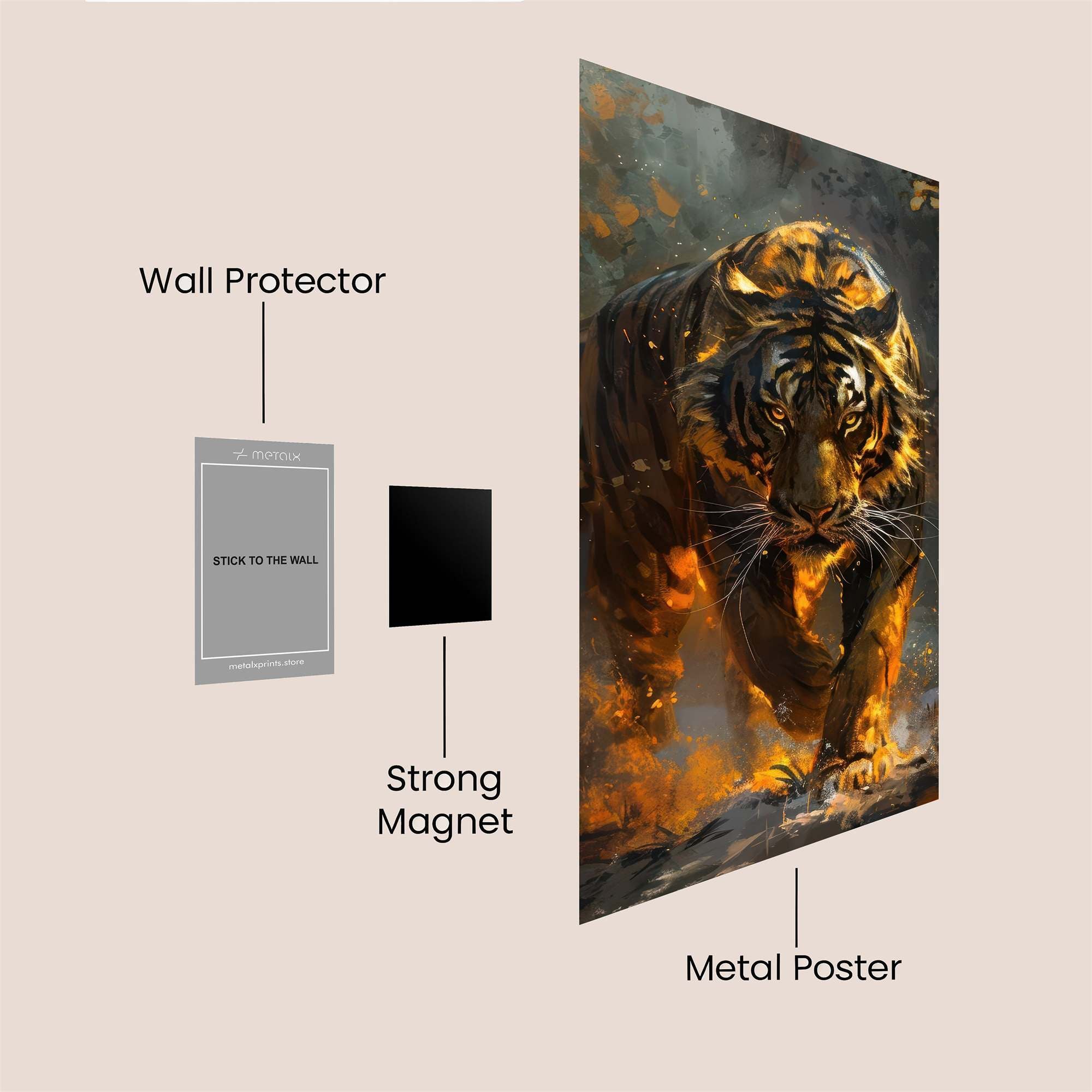 Tiger Blaze Safe Wall Magnetic / M