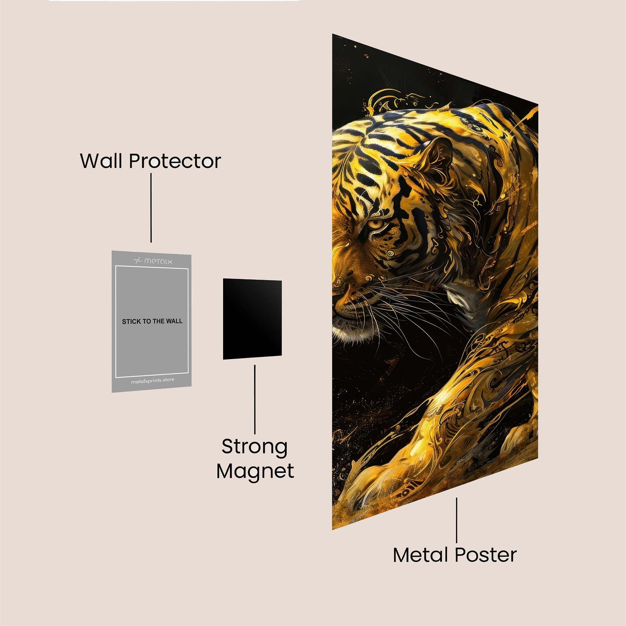 Tiger Majesty Safe Wall Magnetic / M