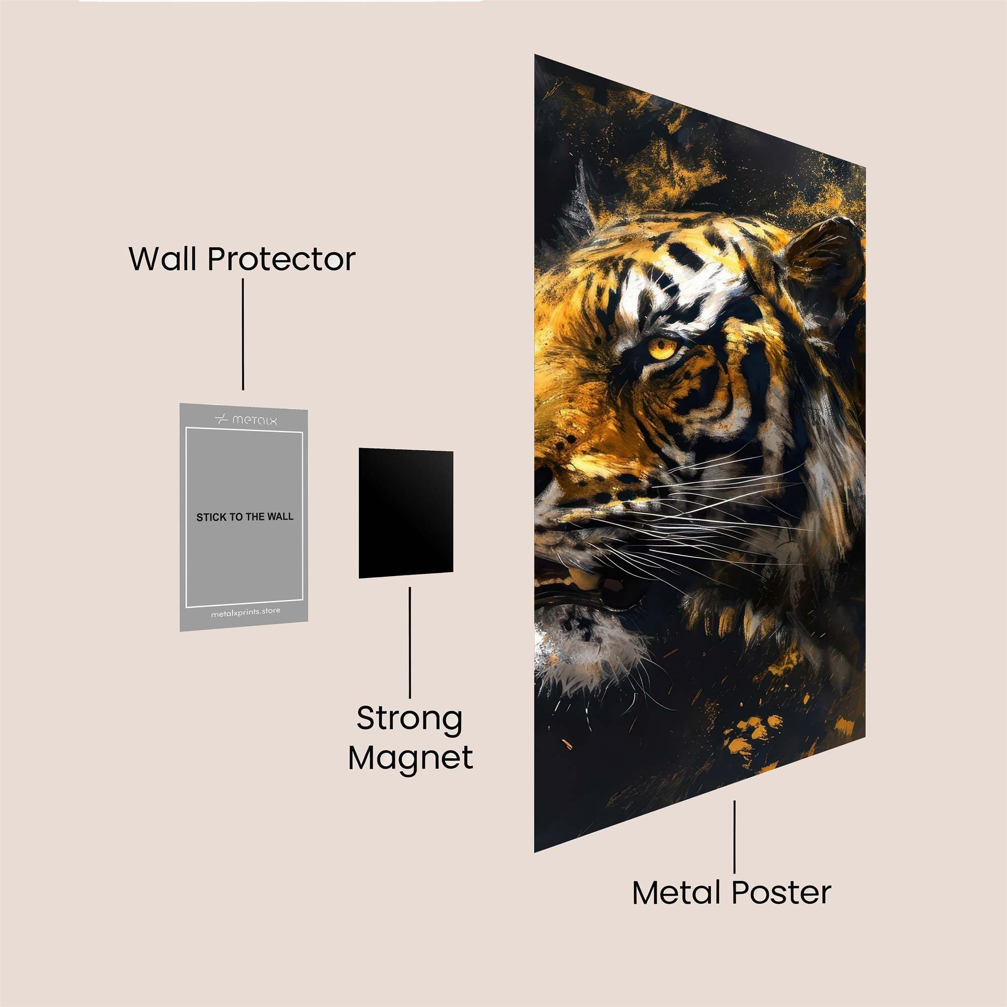 Tiger Blaze Safe Wall Magnetic / M