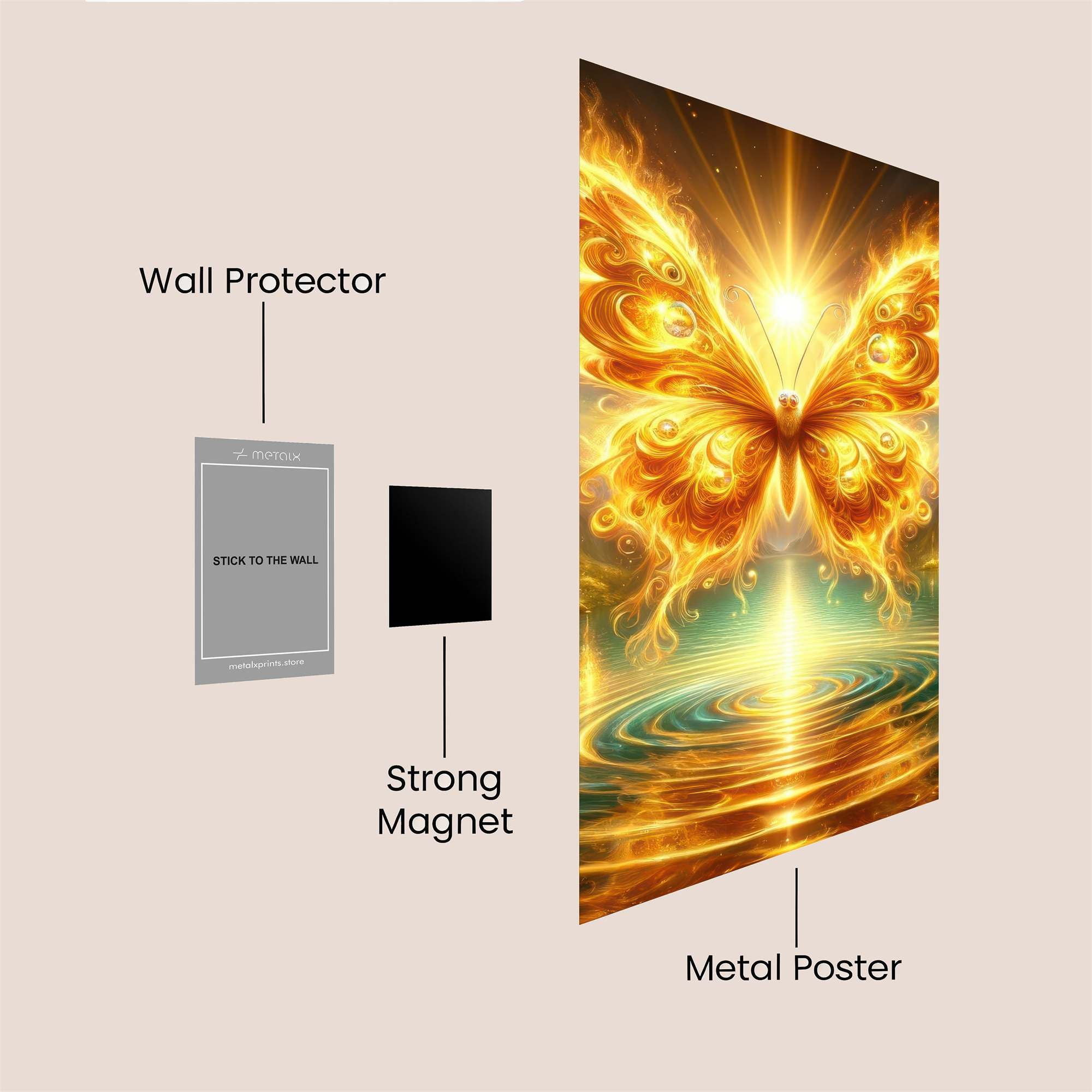 Phoenix Rebirth Safe Wall Magnetic / M