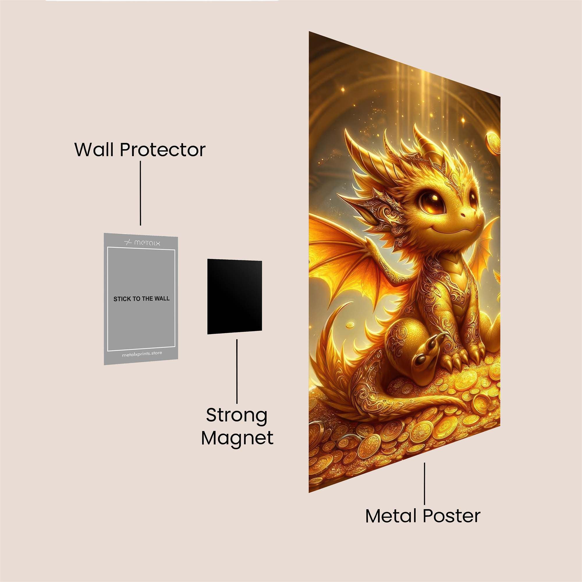 Golden Joy Safe Wall Magnetic / M