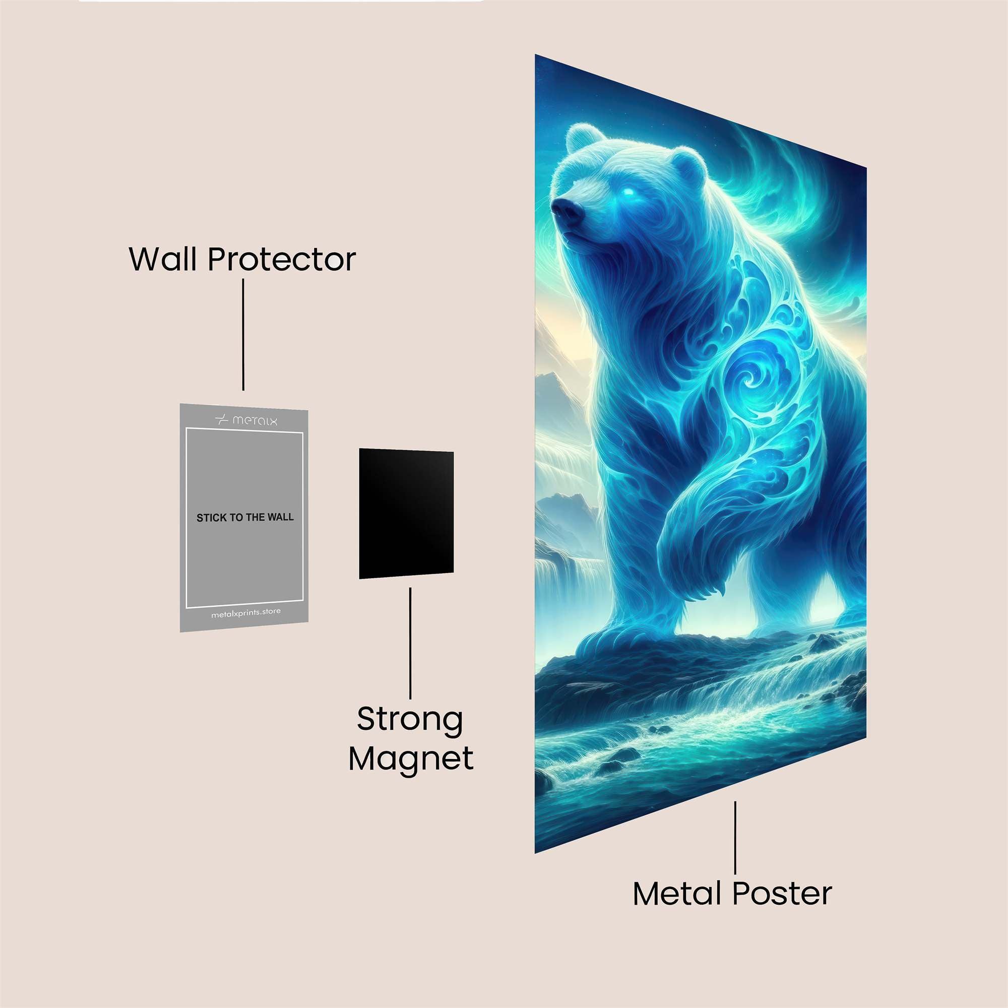 Aurora Bear Safe Wall Magnetic / M