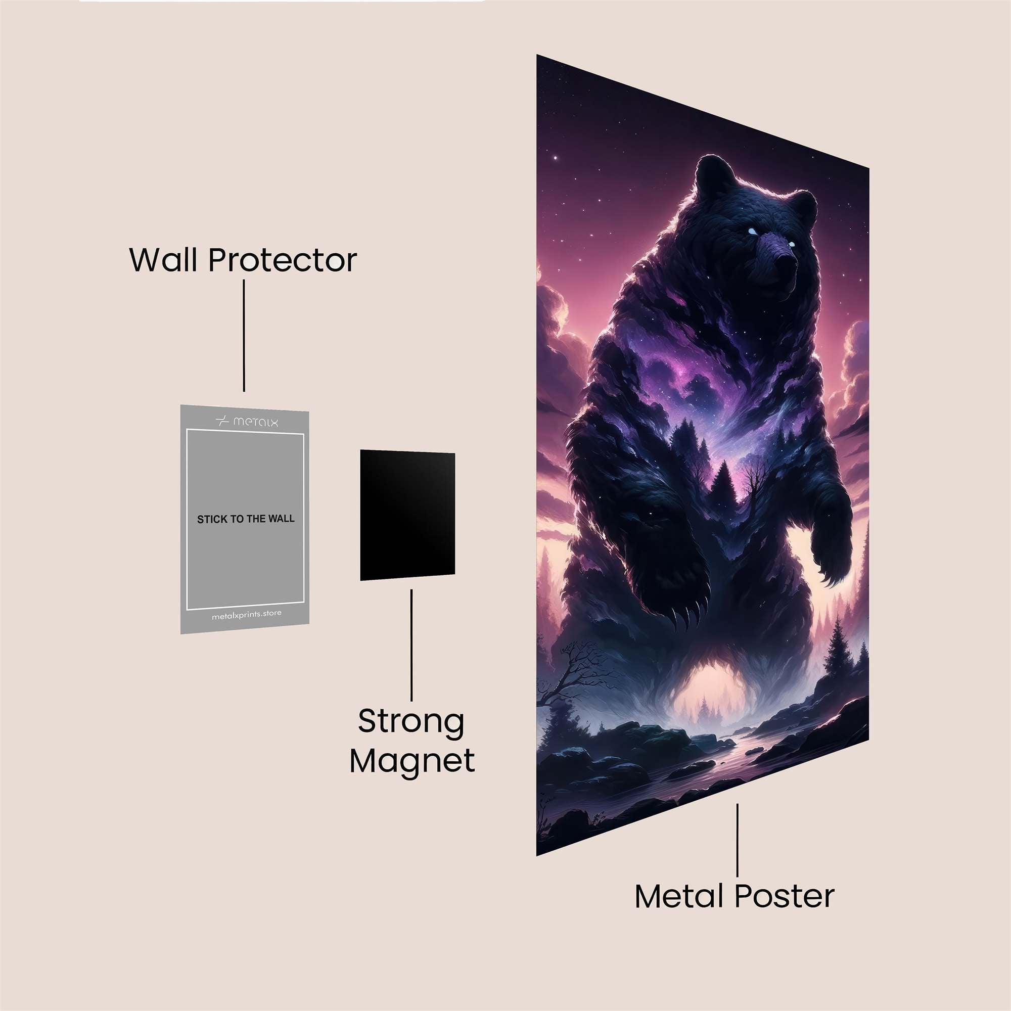 Cosmic Bear Safe Wall Magnetic / M