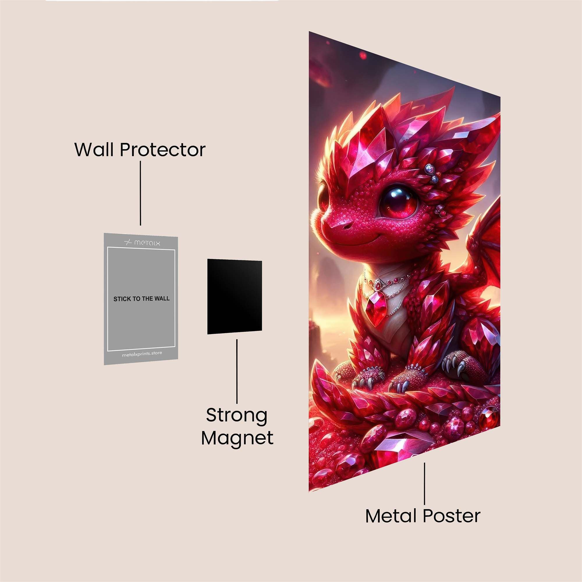 Ruby Radiance Safe Wall Magnetic / M