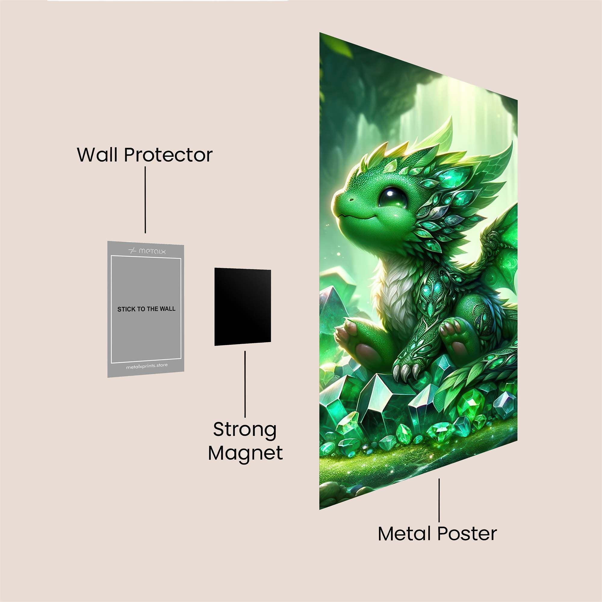 Emerald Joy Safe Wall Magnetic / M