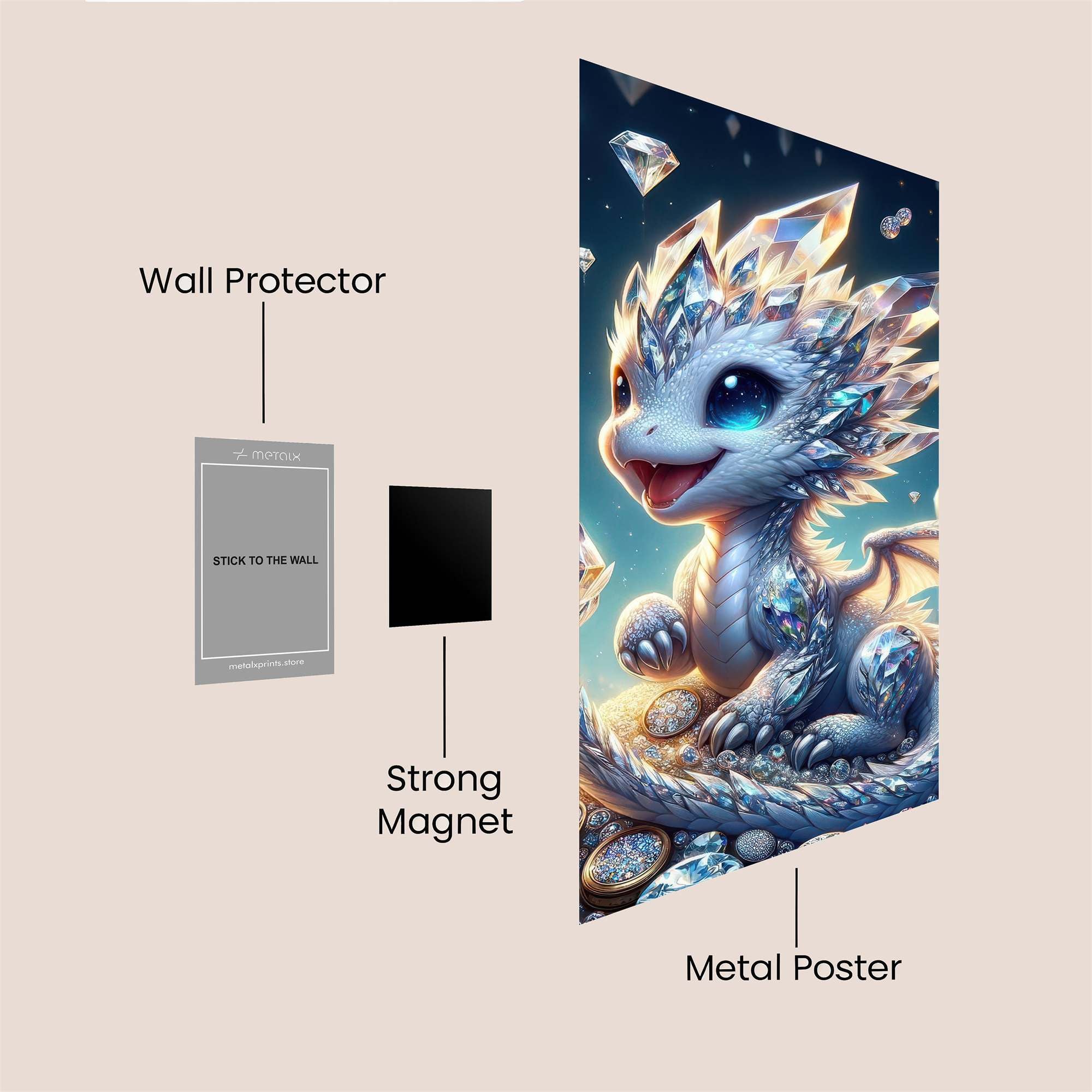 Crystal Joy Safe Wall Magnetic / M