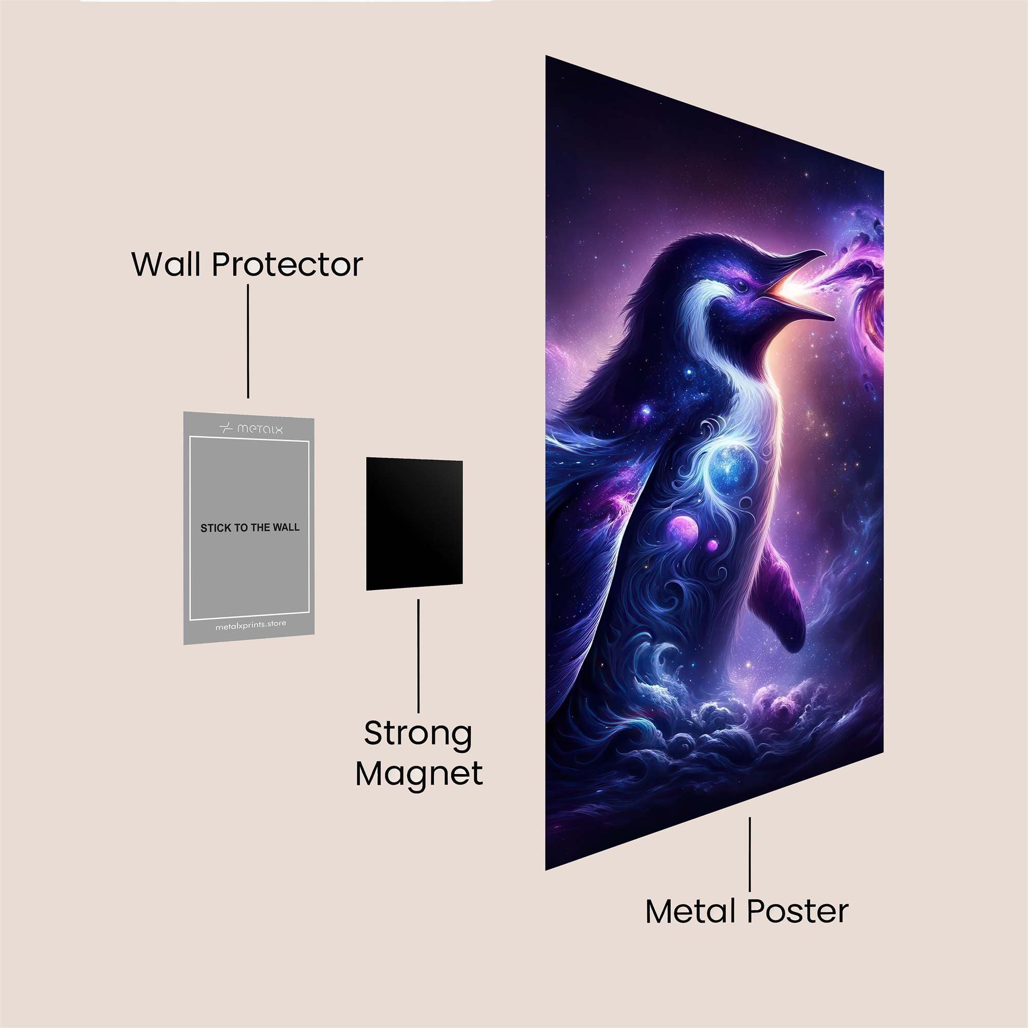 Penguin Cosmic Safe Wall Magnetic / M