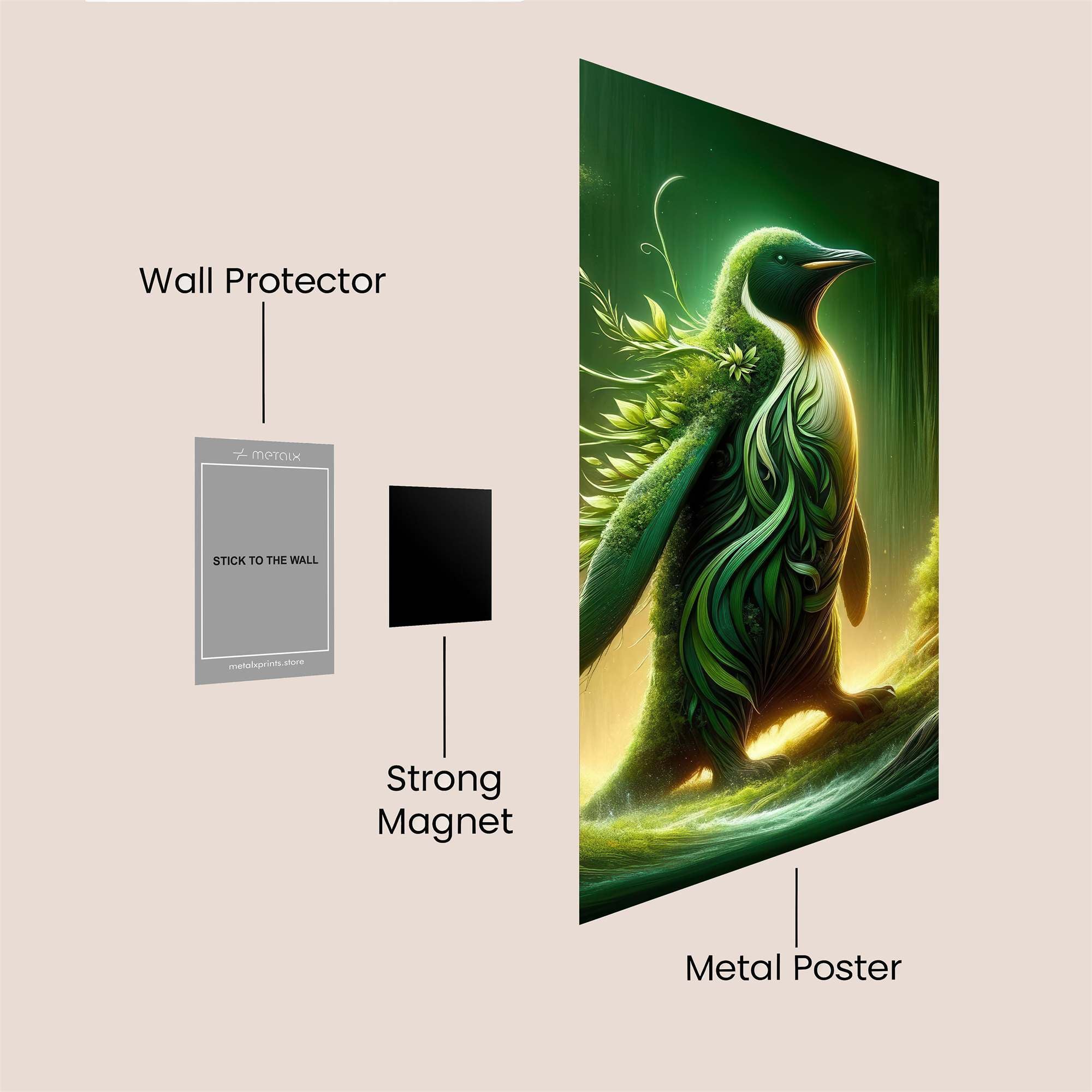 Penguin Verdant Safe Wall Magnetic / M
