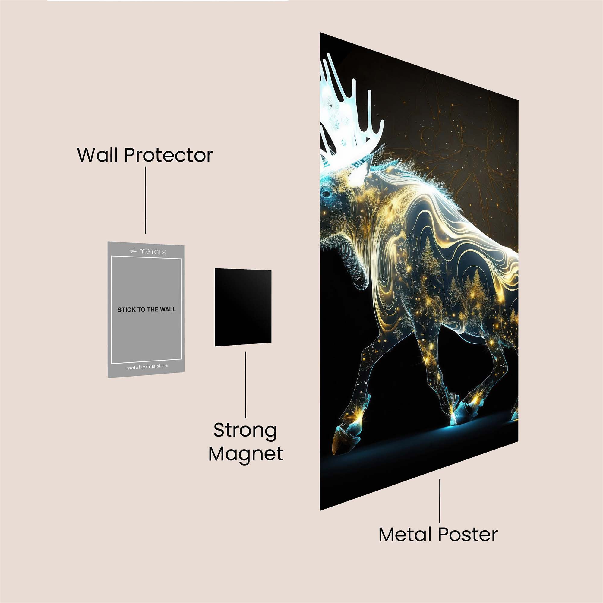 Moose Mystic Safe Wall Magnetic / M