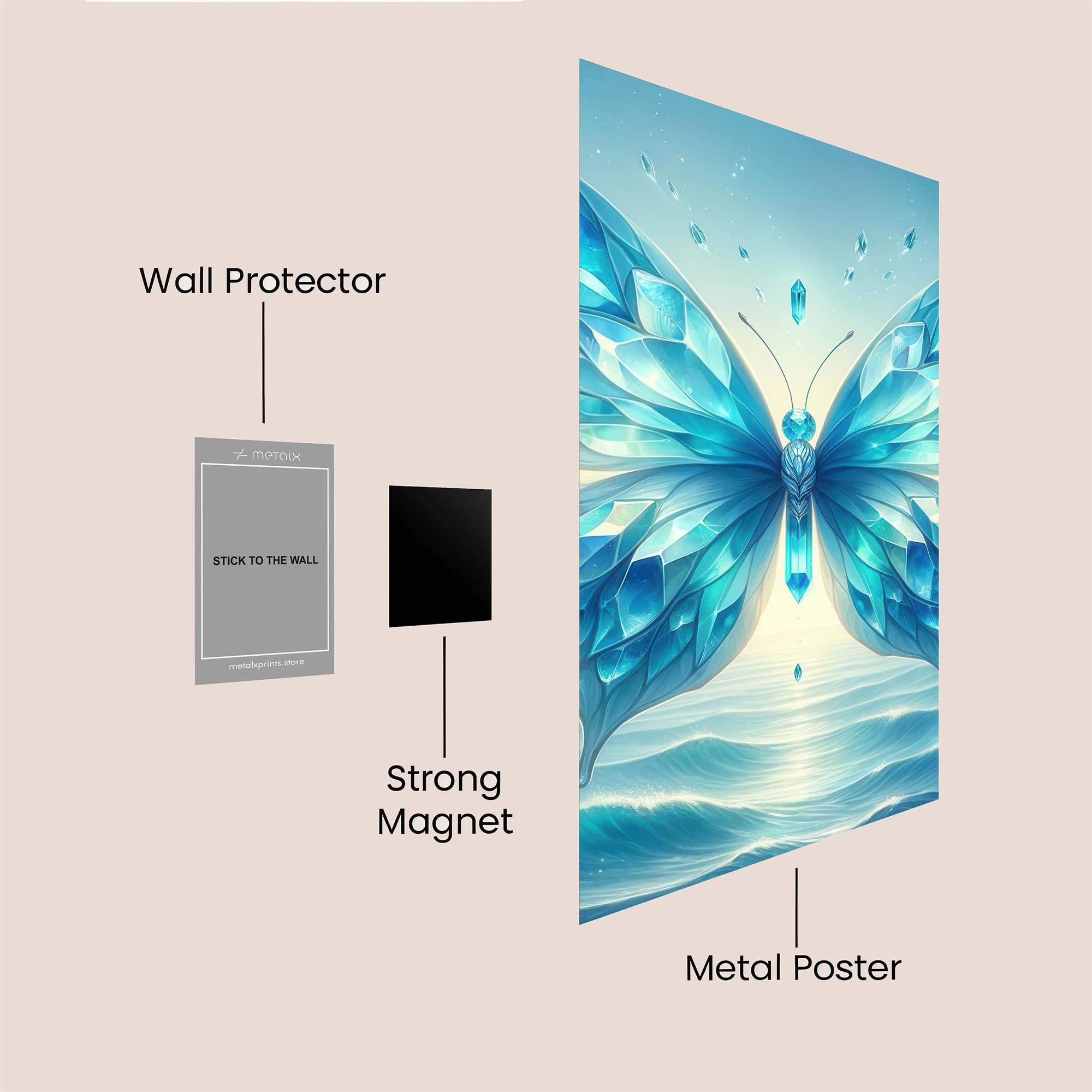 Crystal Serenity Safe Wall Magnetic / M