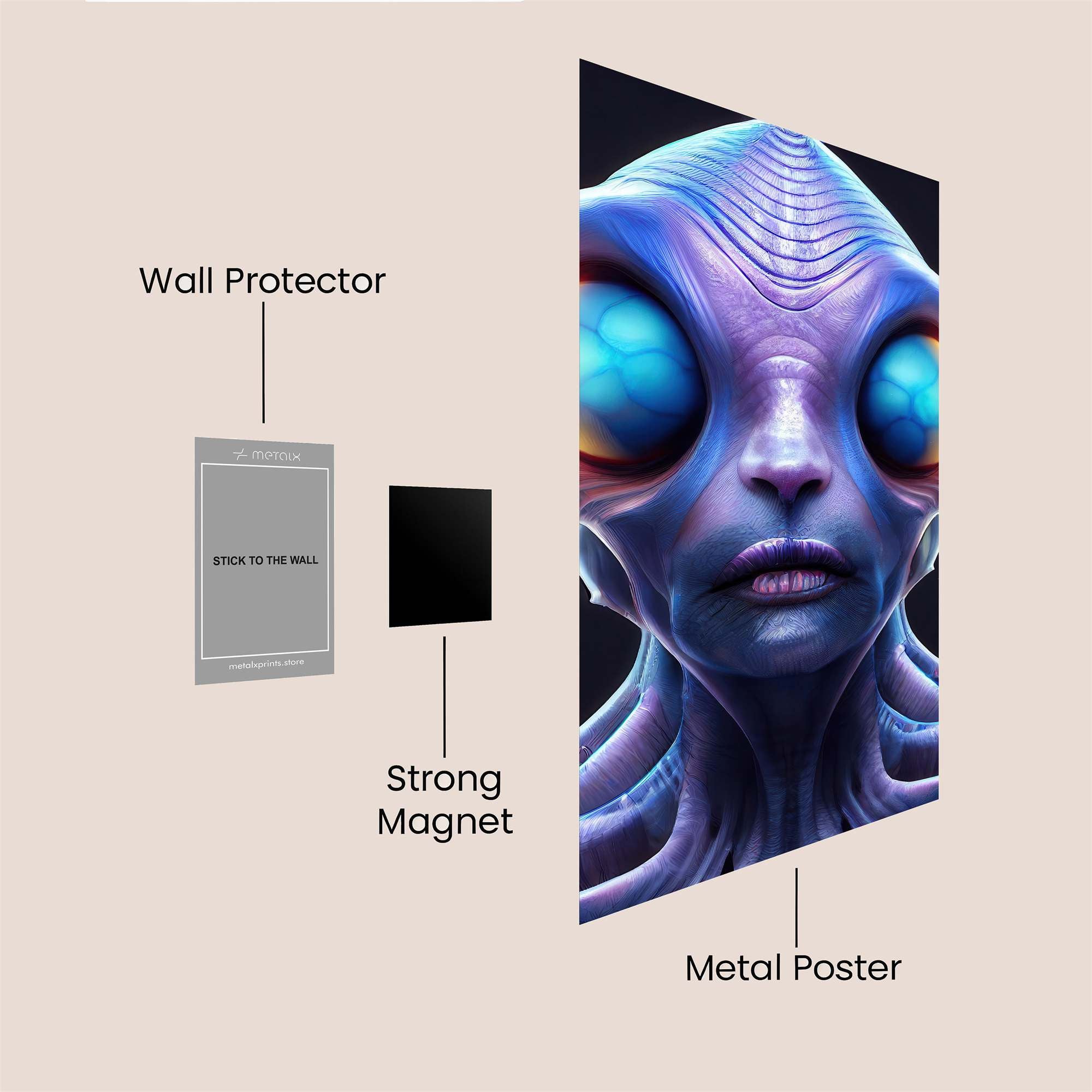 Alien Intrigue Safe Wall Magnetic / M