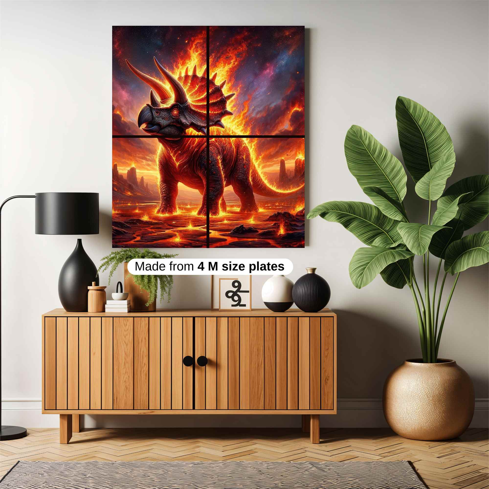 Triceratops Inferno Safe Wall Magnetic / M