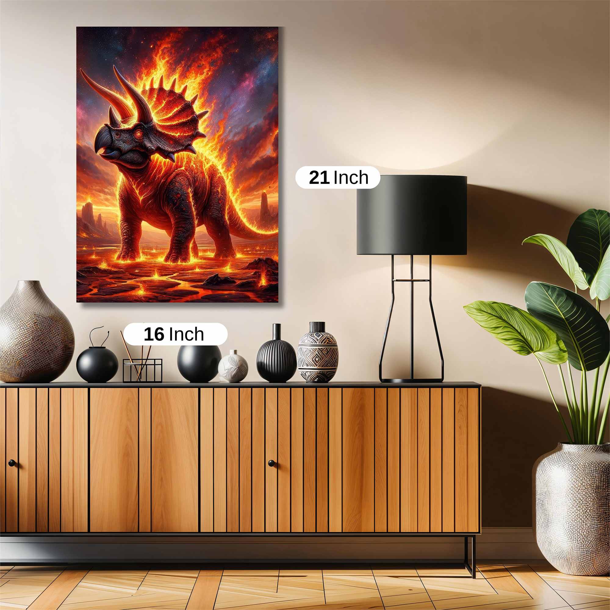 Triceratops Inferno Safe Wall Magnetic / M