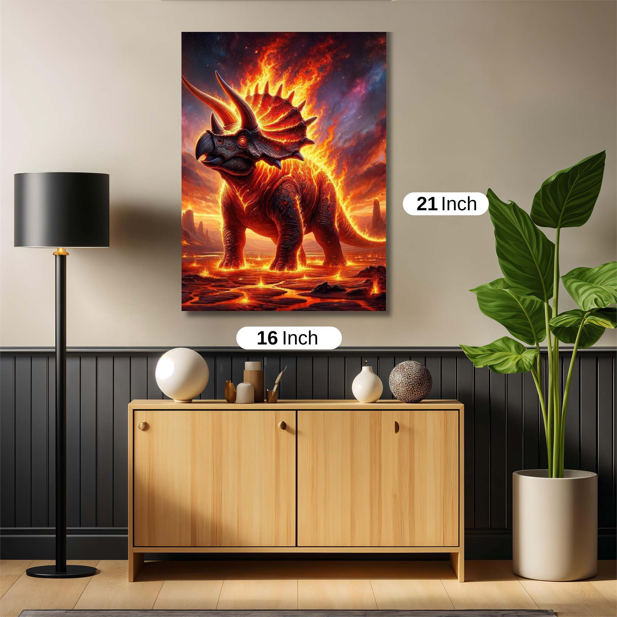 Triceratops Inferno Safe Wall Magnetic / M