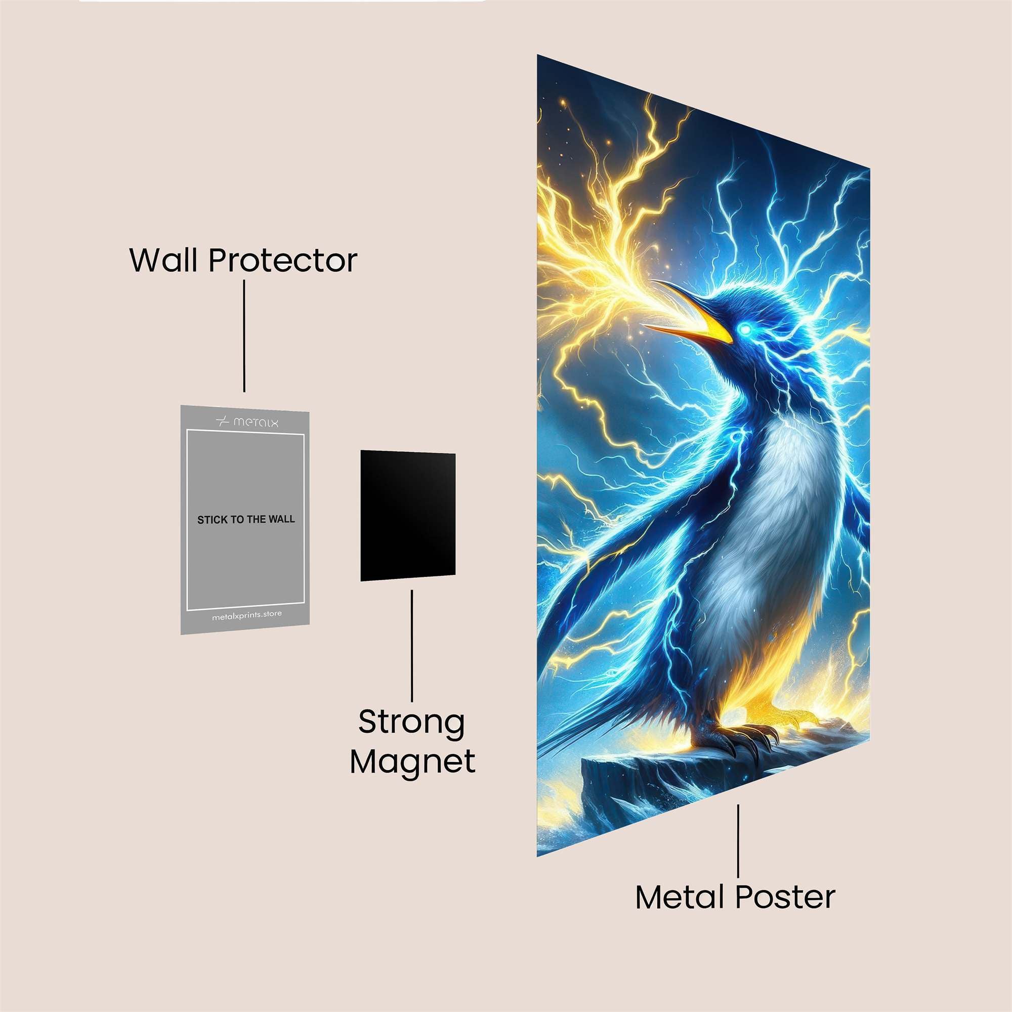 Thunder Penguin Safe Wall Magnetic / M