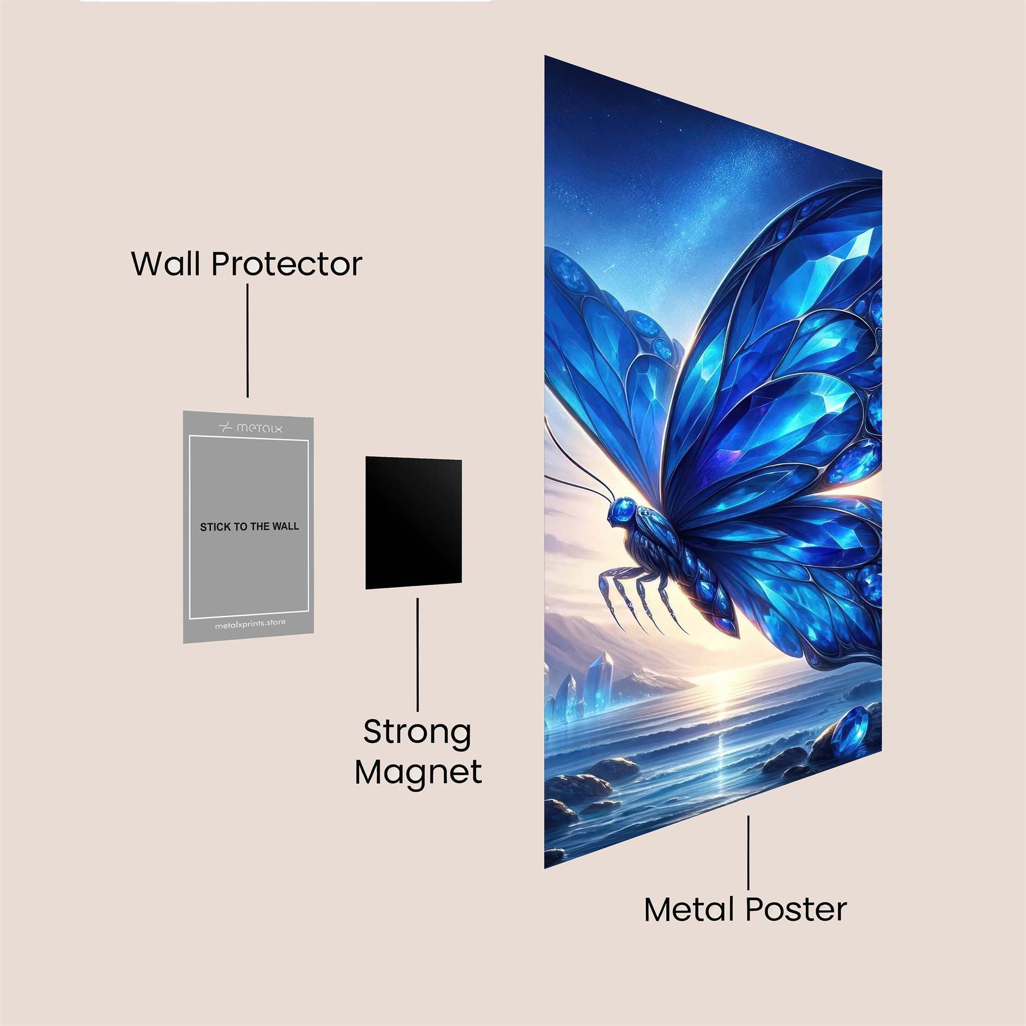 Crystal Serenity Safe Wall Magnetic / M