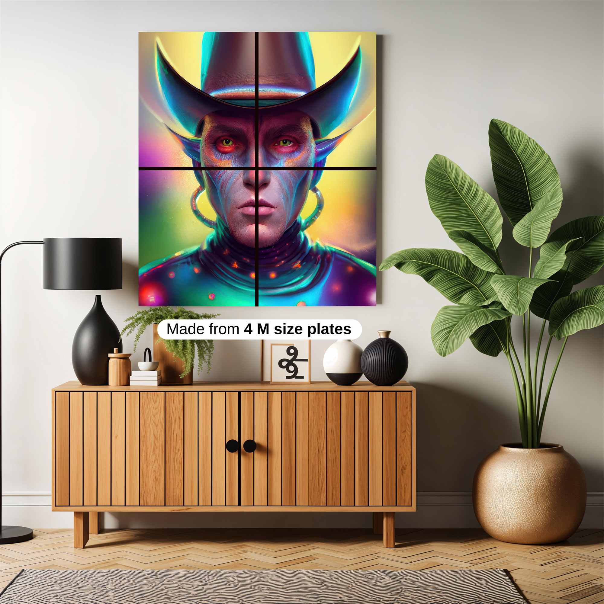 Alien Cowboy Safe Wall Magnetic / M