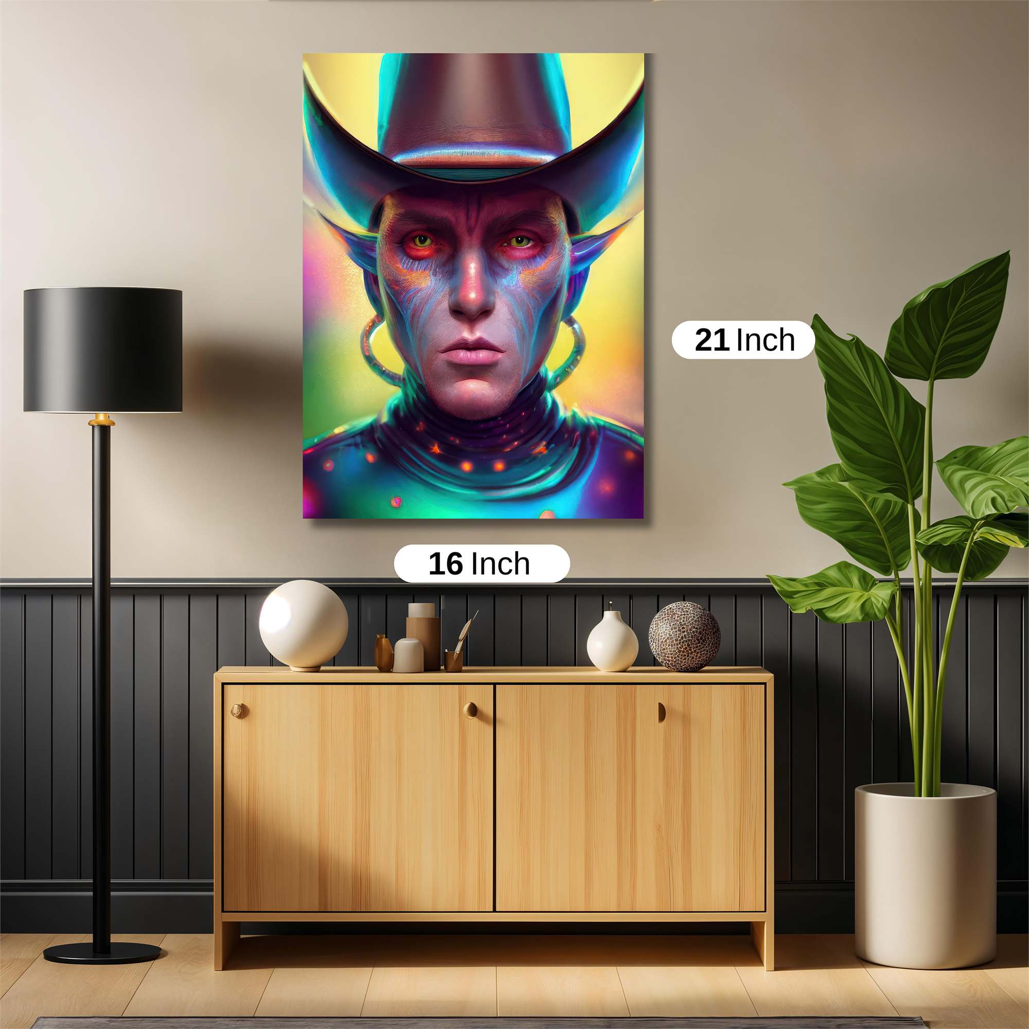 Alien Cowboy Safe Wall Magnetic / M