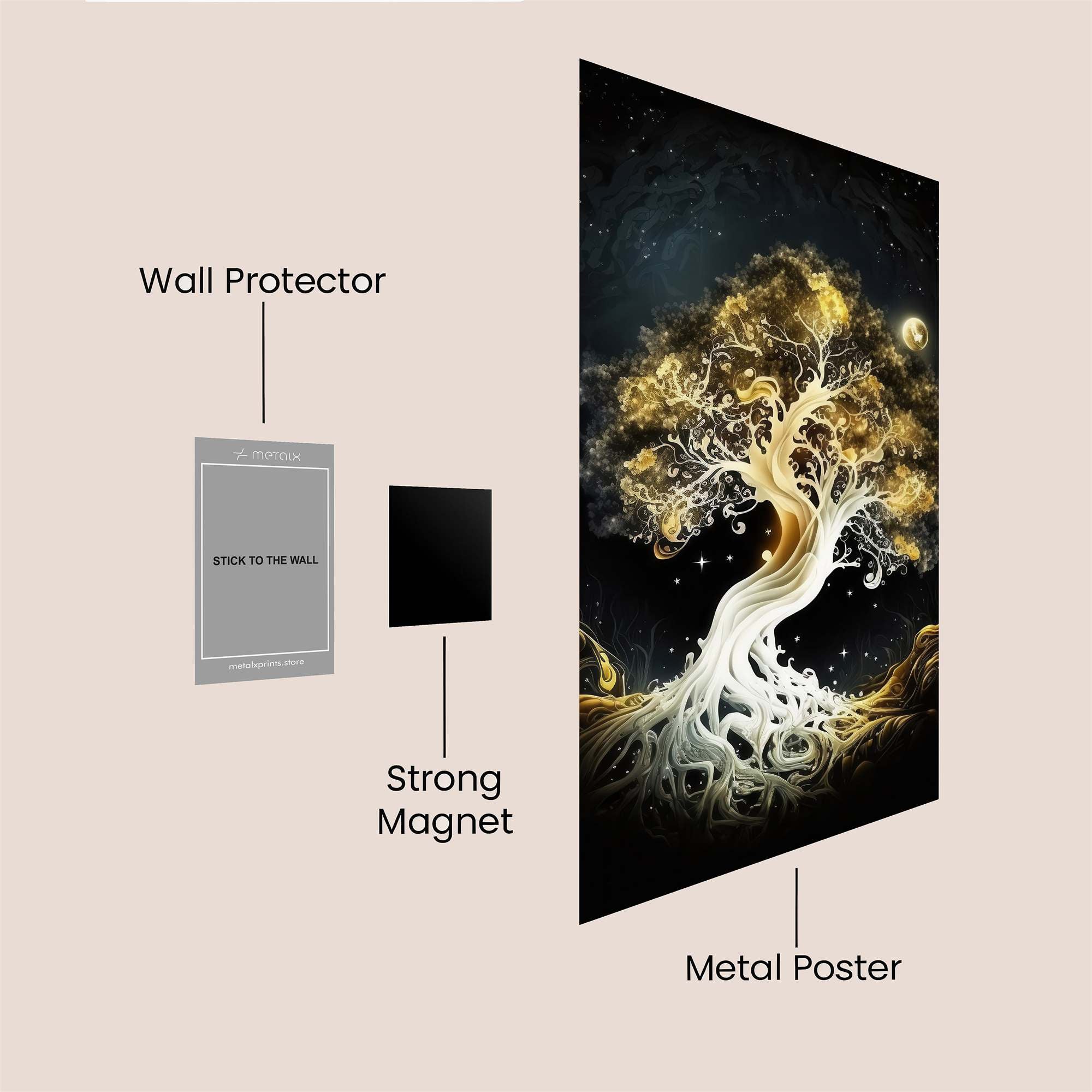 Golden Serenity Safe Wall Magnetic / M