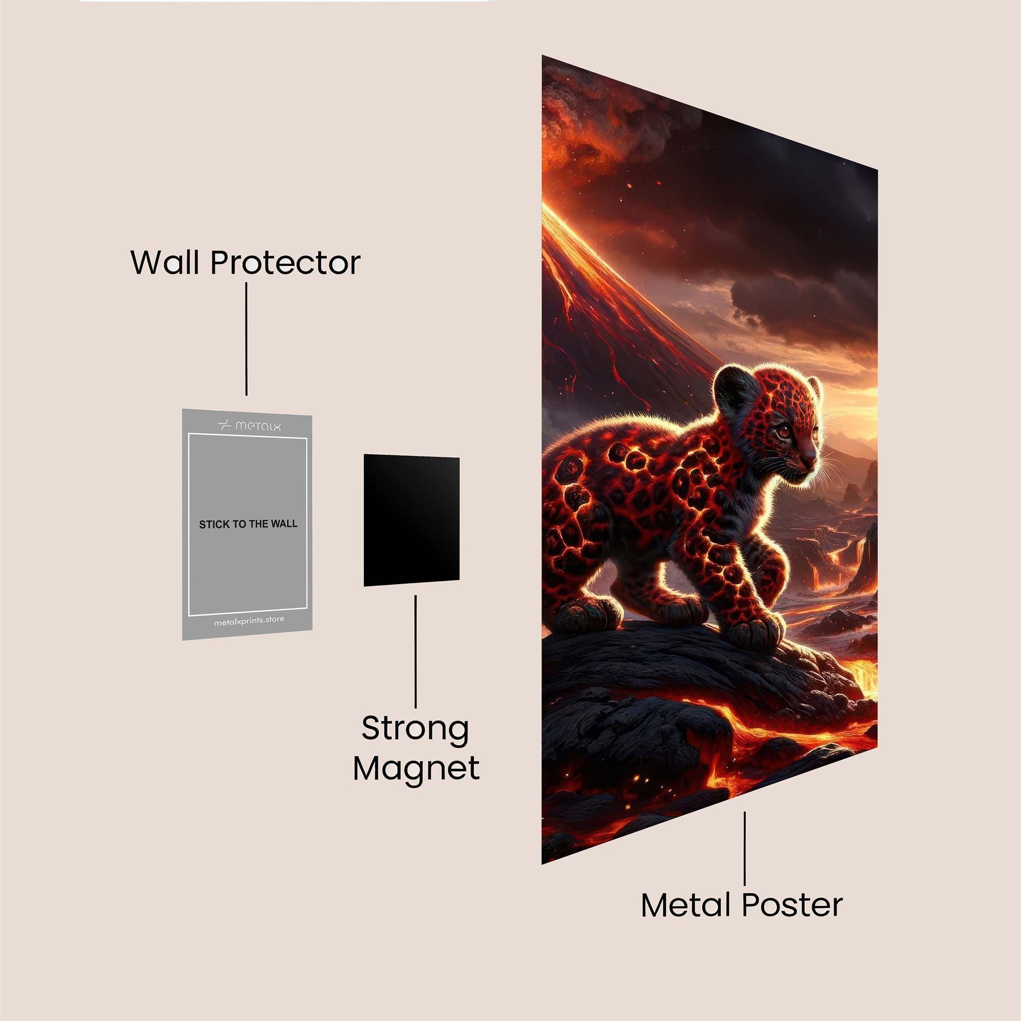 Lava Leopard Safe Wall Magnetic / M