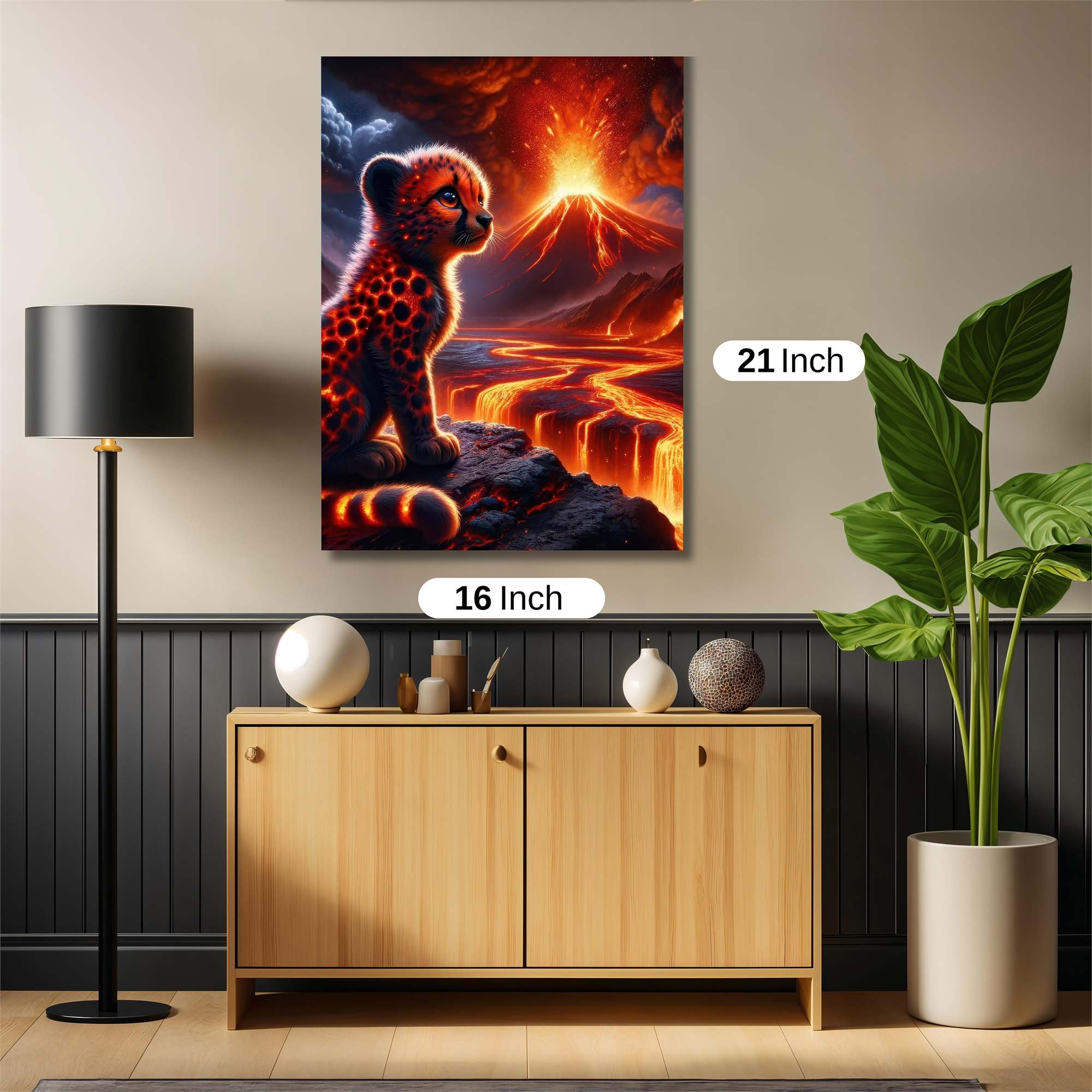 Cheetah Inferno Safe Wall Magnetic / M