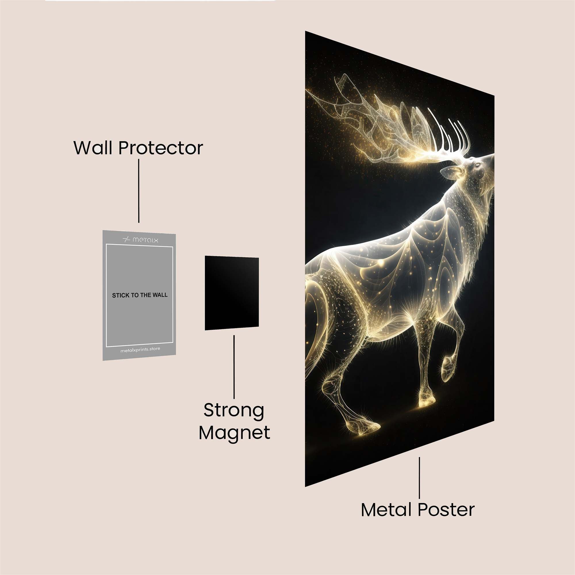 Stardust Stag Safe Wall Magnetic / M