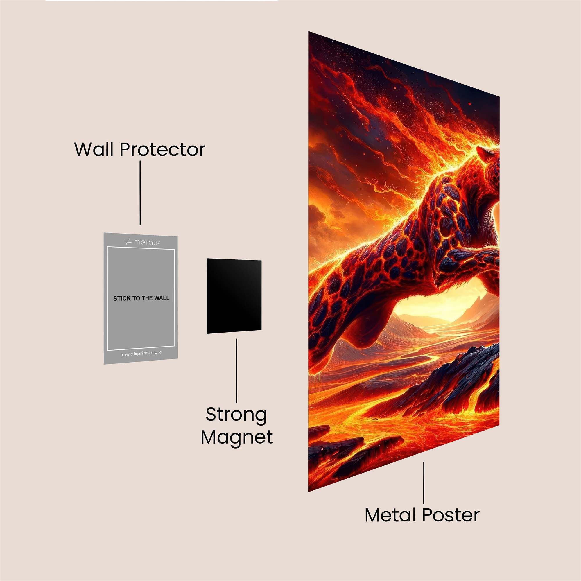 Lava Fury Safe Wall Magnetic / M