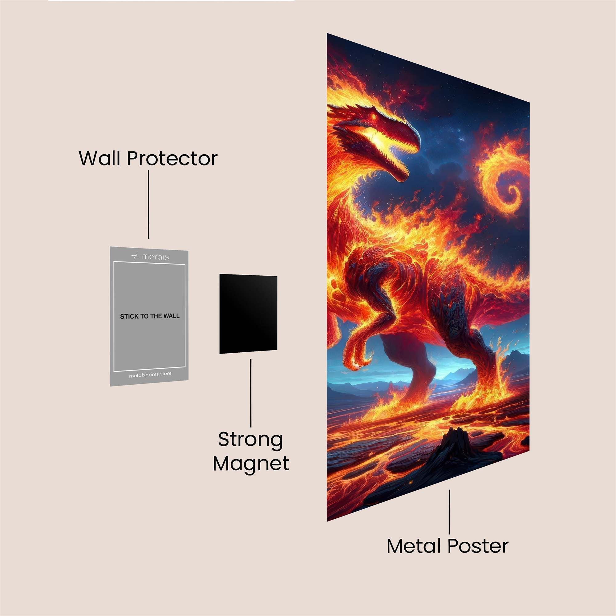 Inferno Majesty Safe Wall Magnetic / M