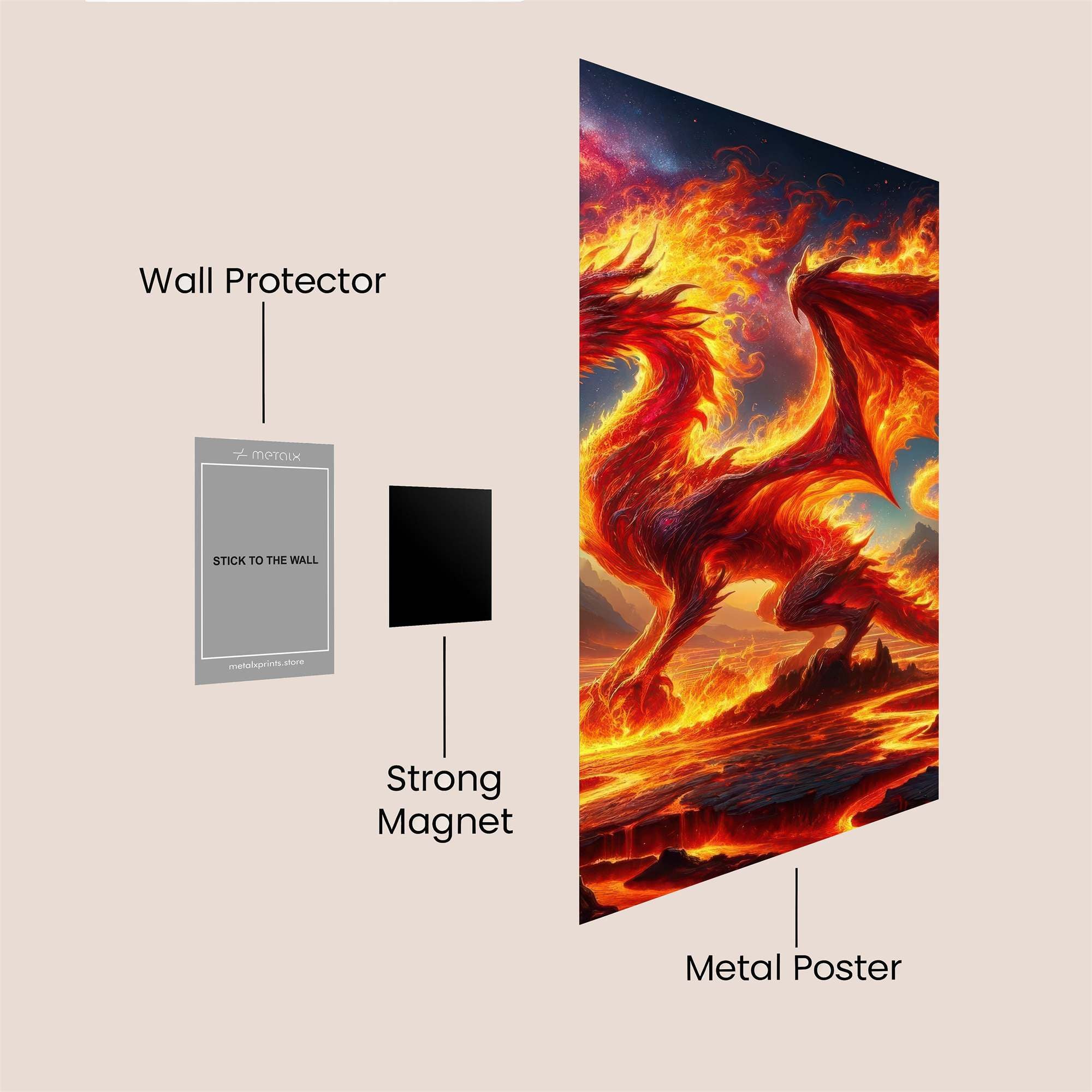 Smaug Inferno Safe Wall Magnetic / M