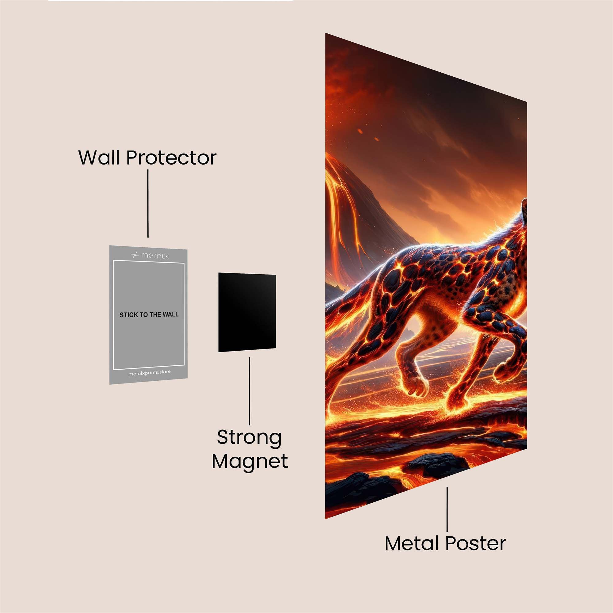 Lava Leopard Safe Wall Magnetic / M