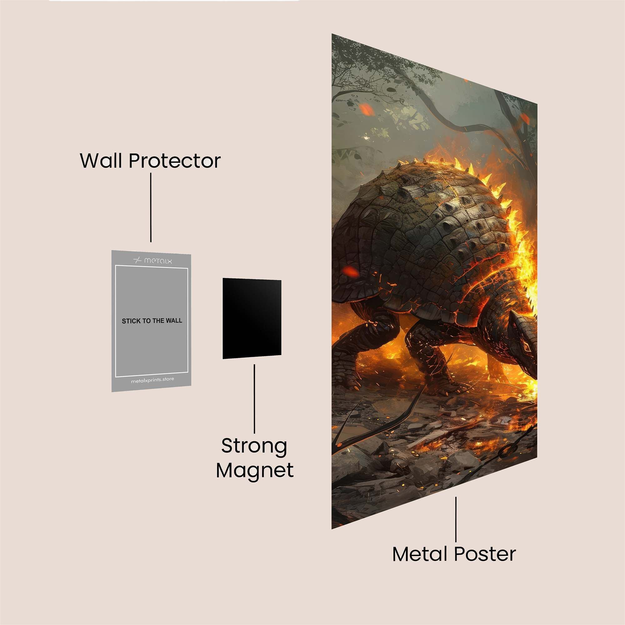 Armordillo Blaze Safe Wall Magnetic / M