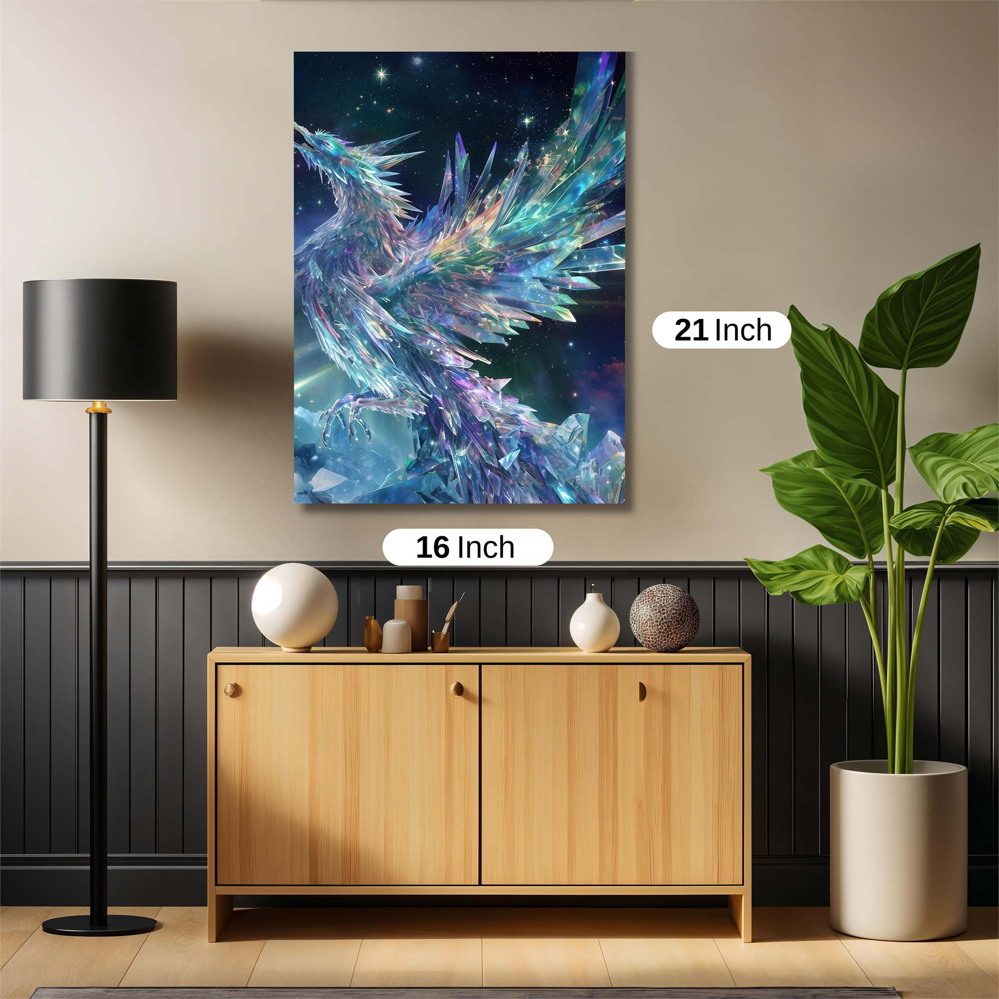 Crystal Phoenix Safe Wall Magnetic / M