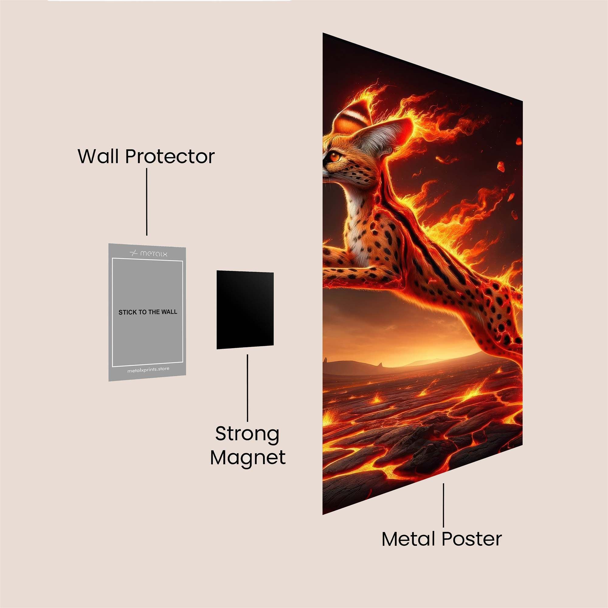 Serval Inferno Safe Wall Magnetic / M