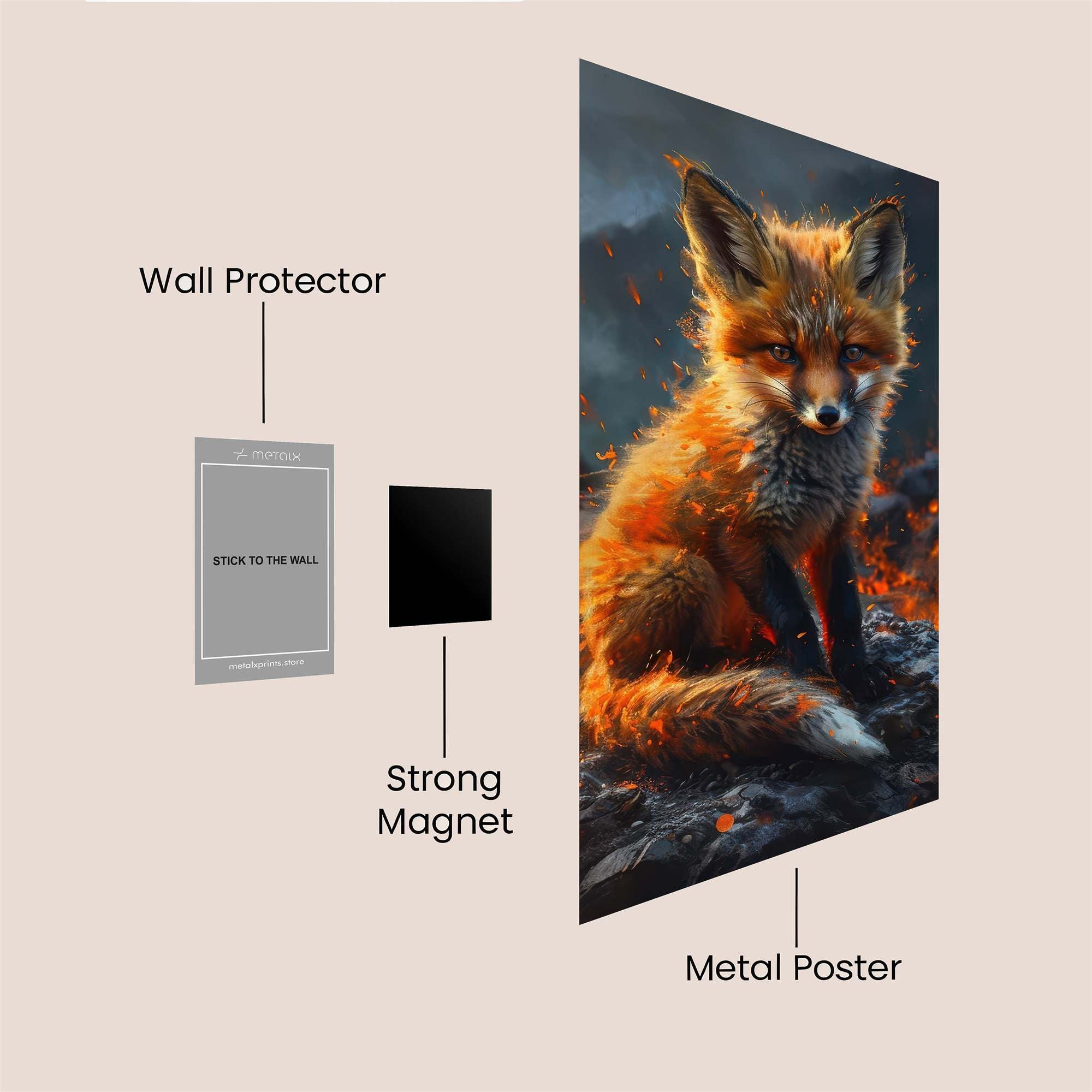 Fiery Serenity Safe Wall Magnetic / M