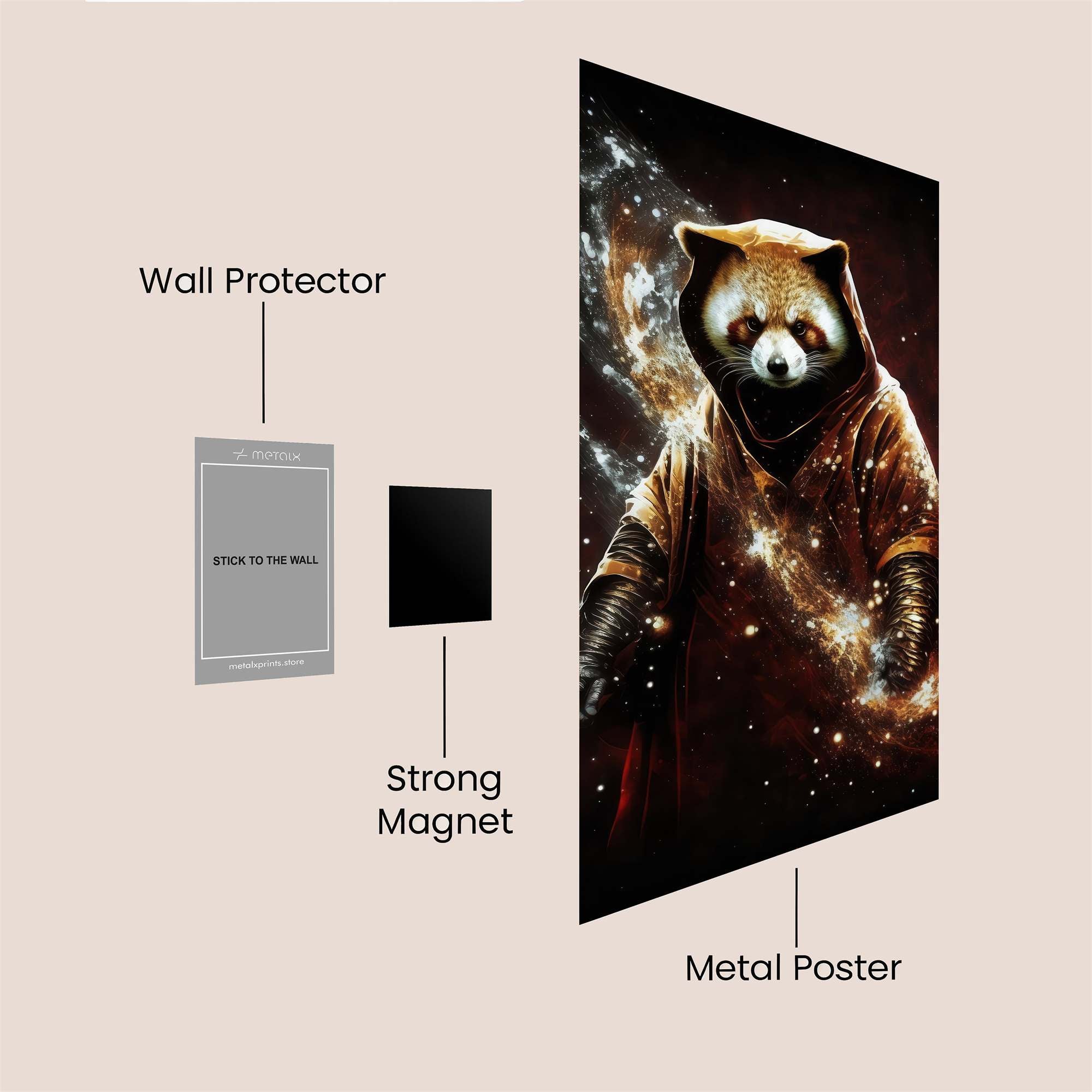 Raccoon Mystic Safe Wall Magnetic / M